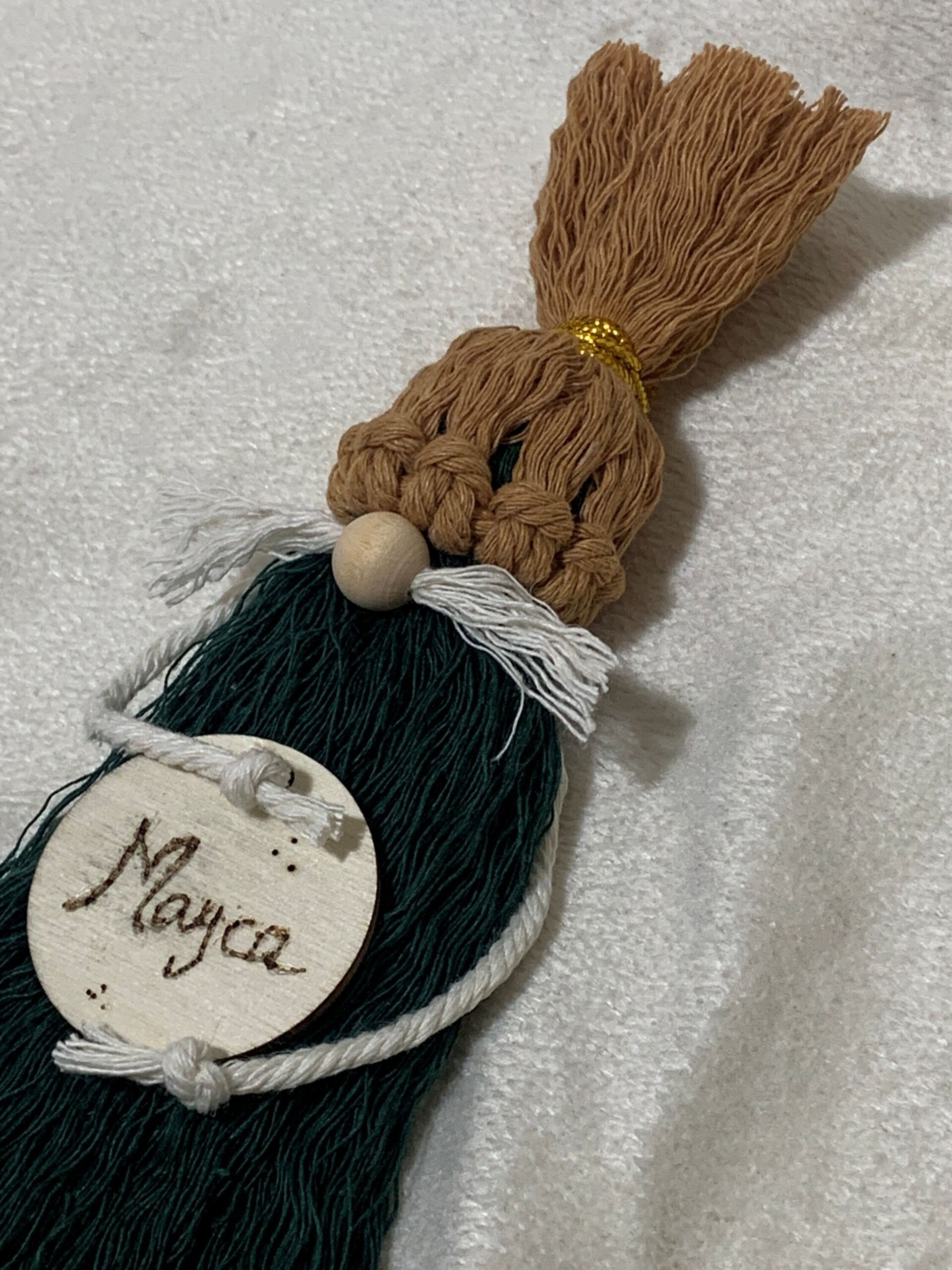 Duende Gorro camel, Cuerpo verde (Personalizado con nombre) - 2