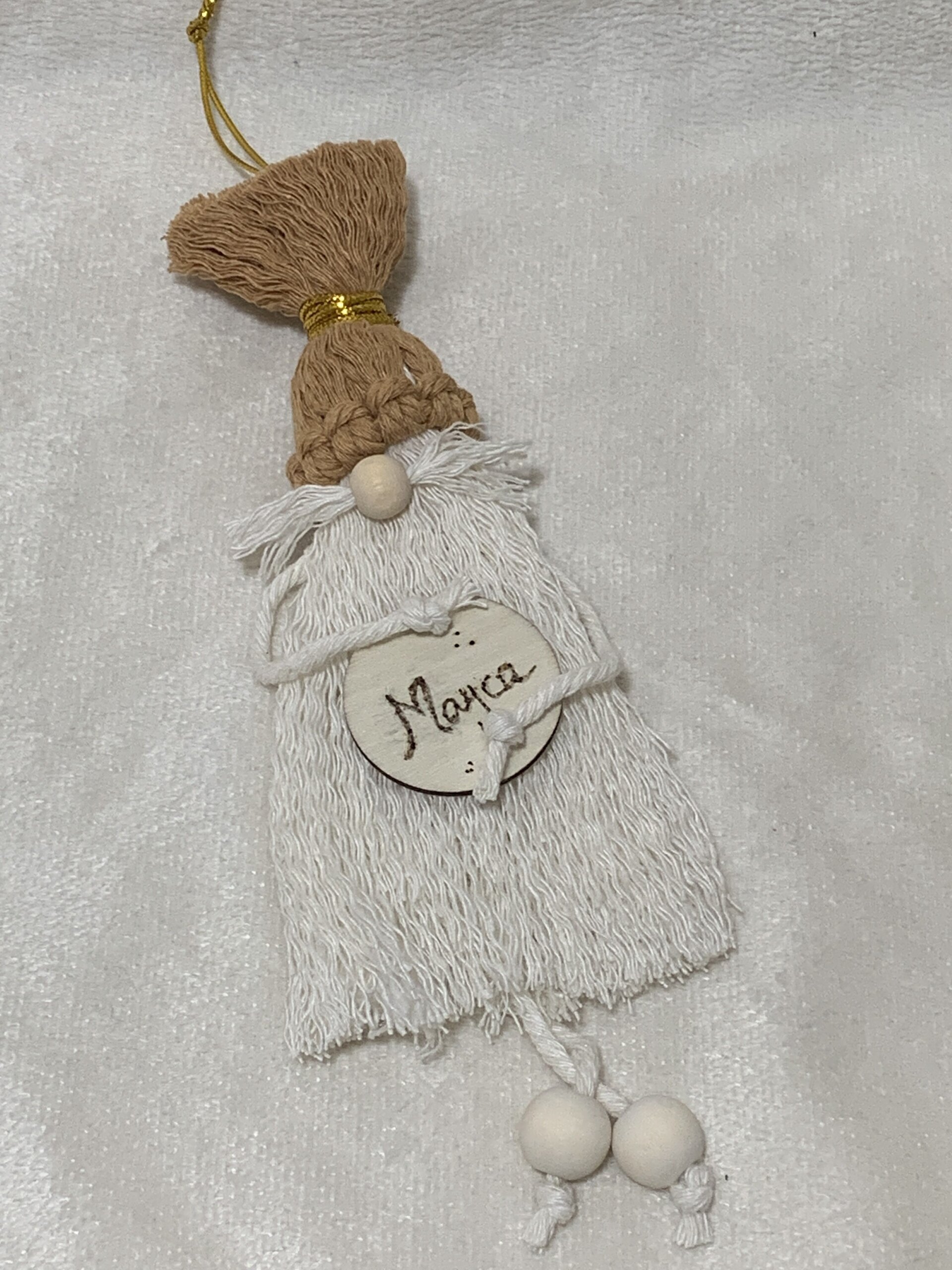 Duende gorro camel, cuerpo beige - 4