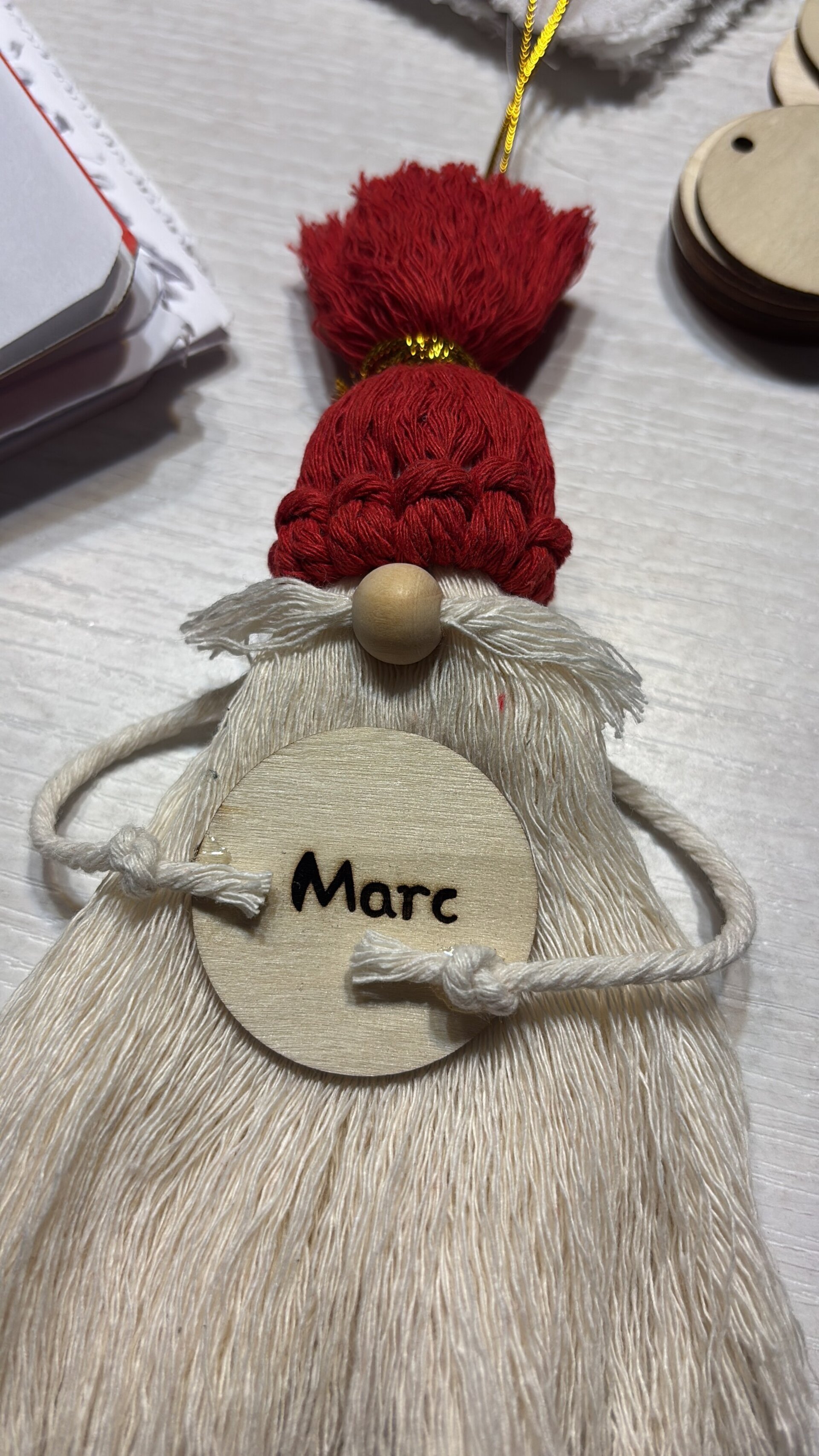 Lote adornos Navidad de Macramé - 4