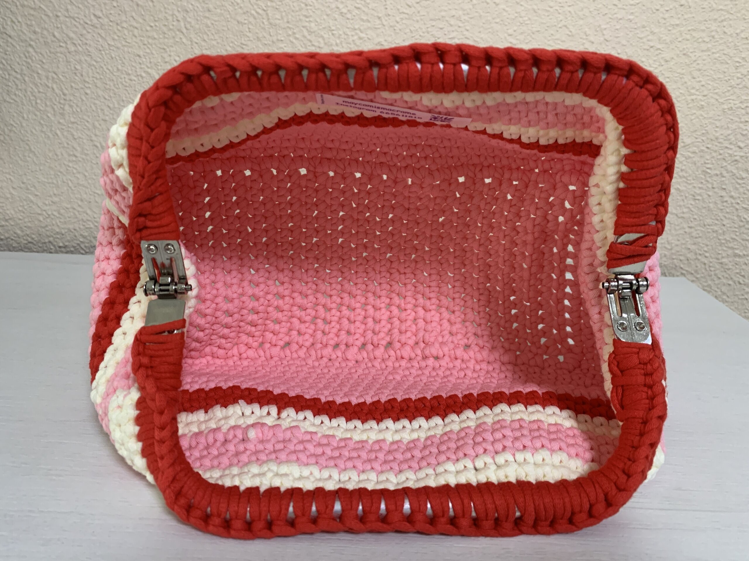 Neceser Rosa rojo y blanco - 4