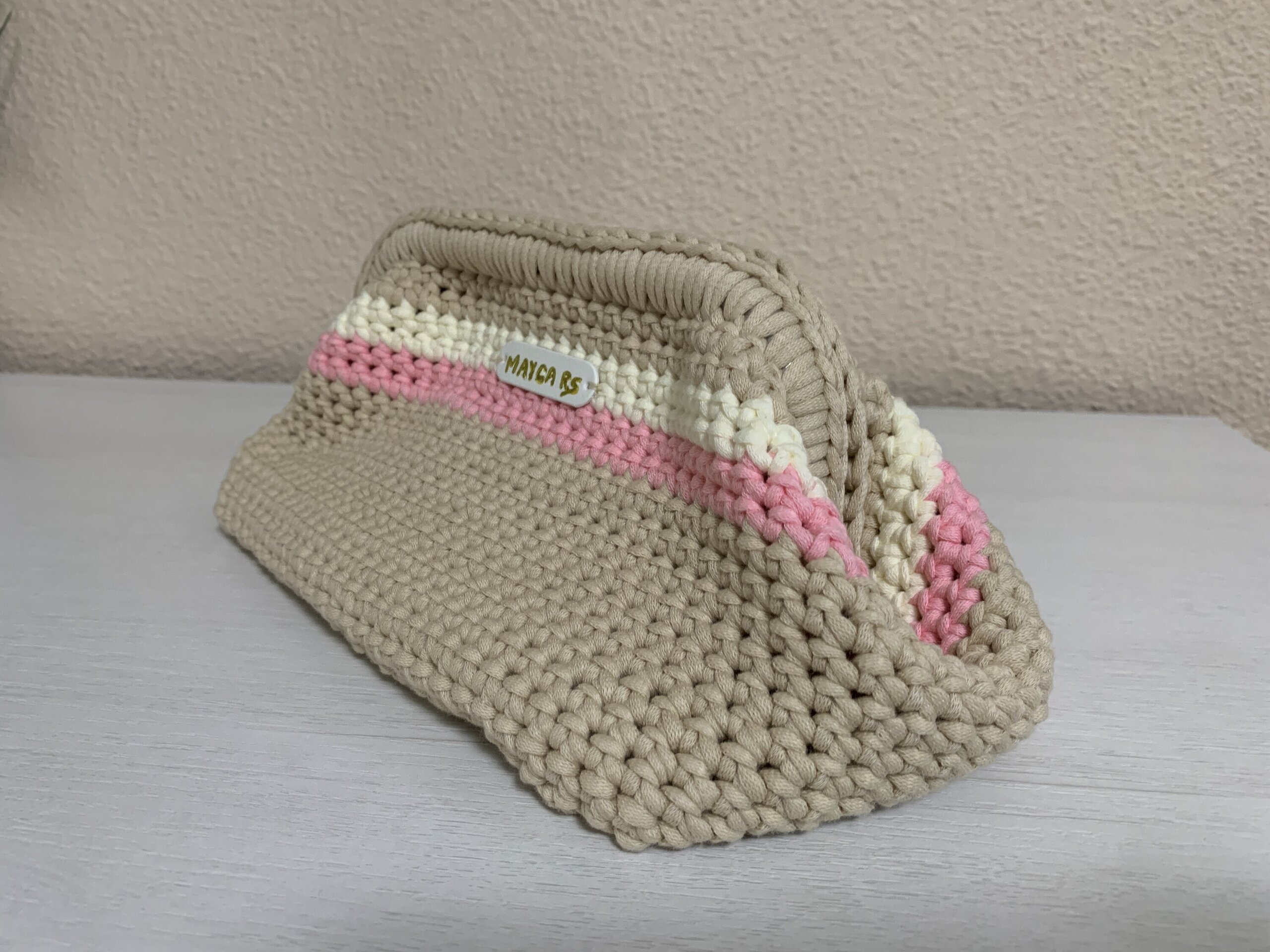 Neceser Beige, blanco y rosa - 2