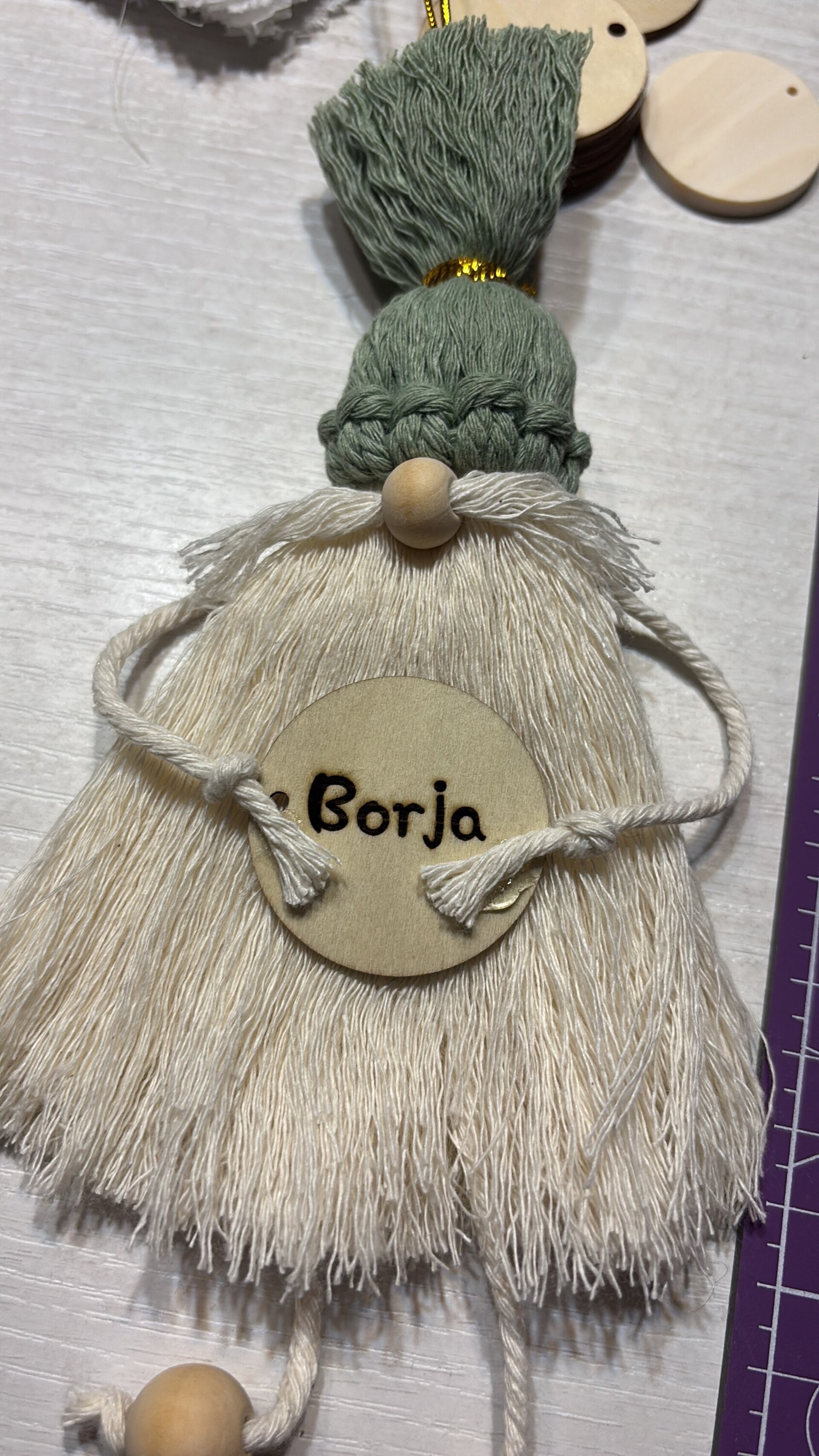 Lote adornos Navidad de Macramé - 2
