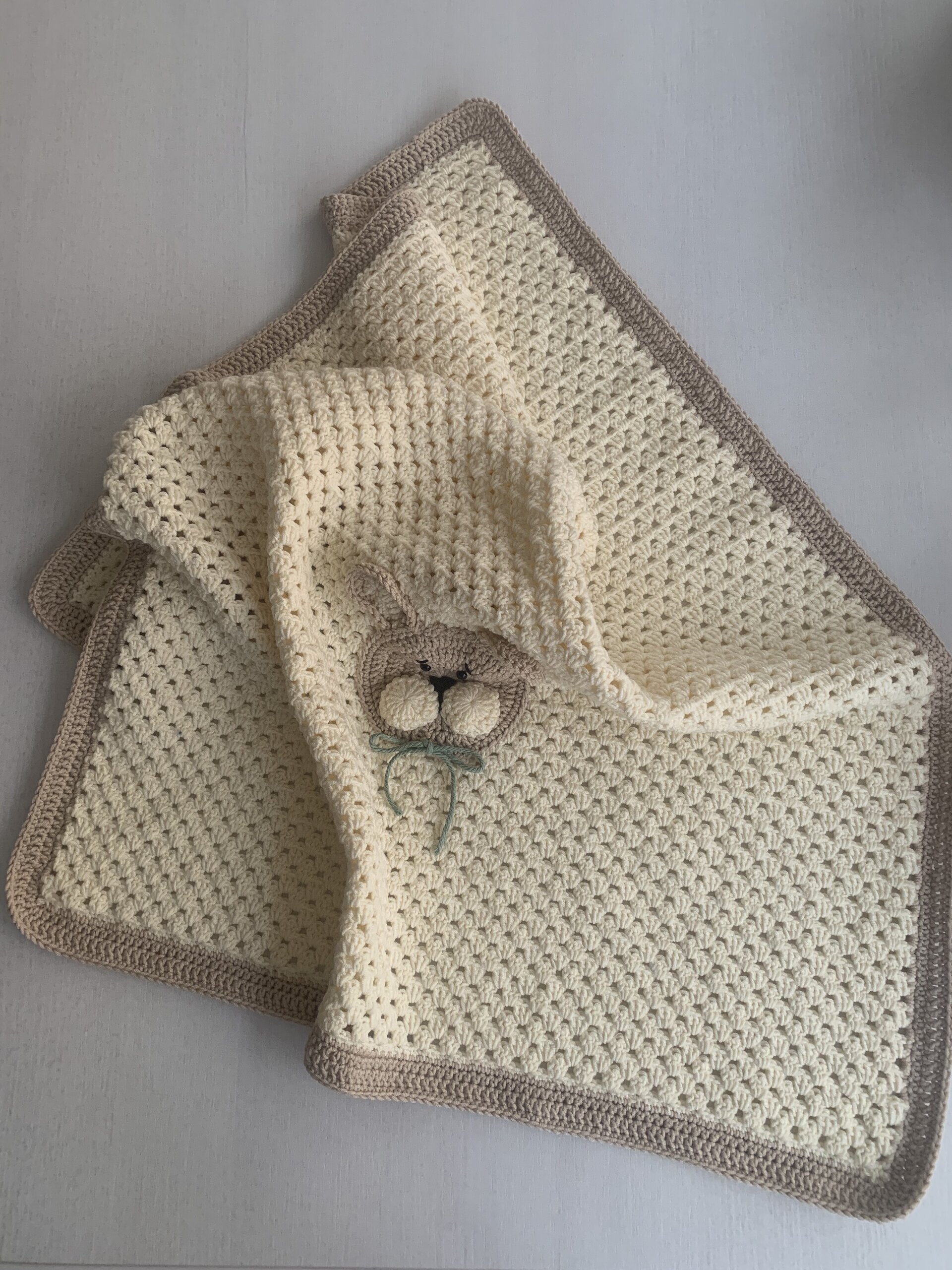Manta para bebé a crochet (Conejitos) - 2
