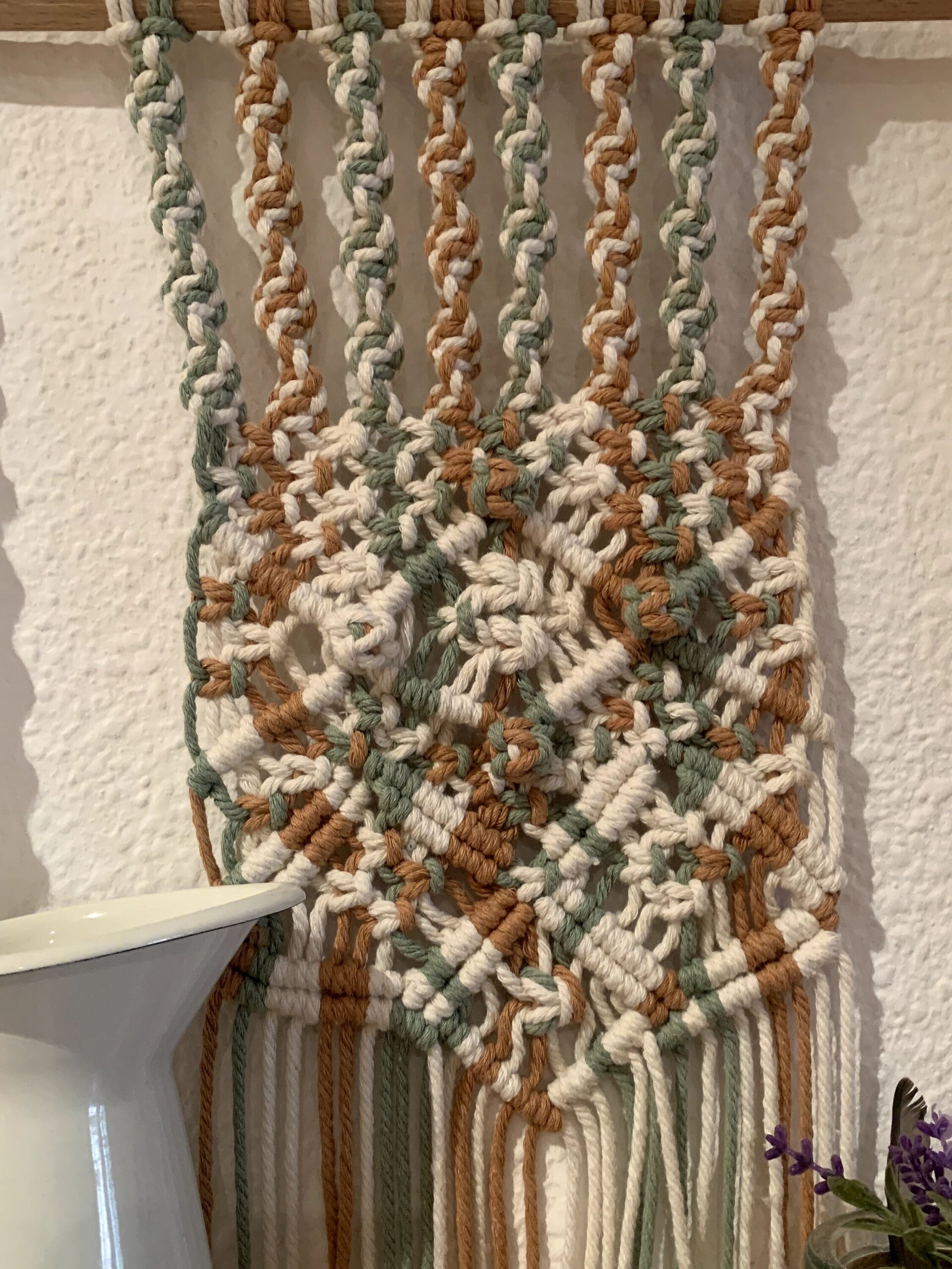 Tapiz Estante Beige, verde y camel - 6