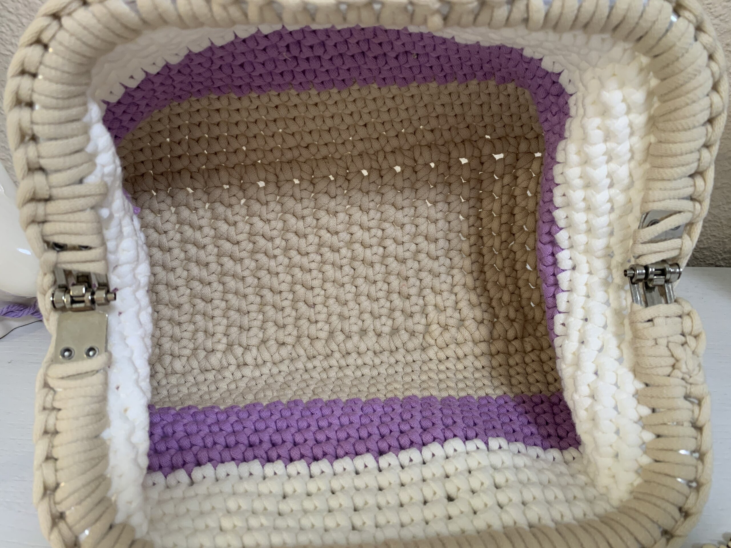 Neceser Blanco, Lila y beige - 6