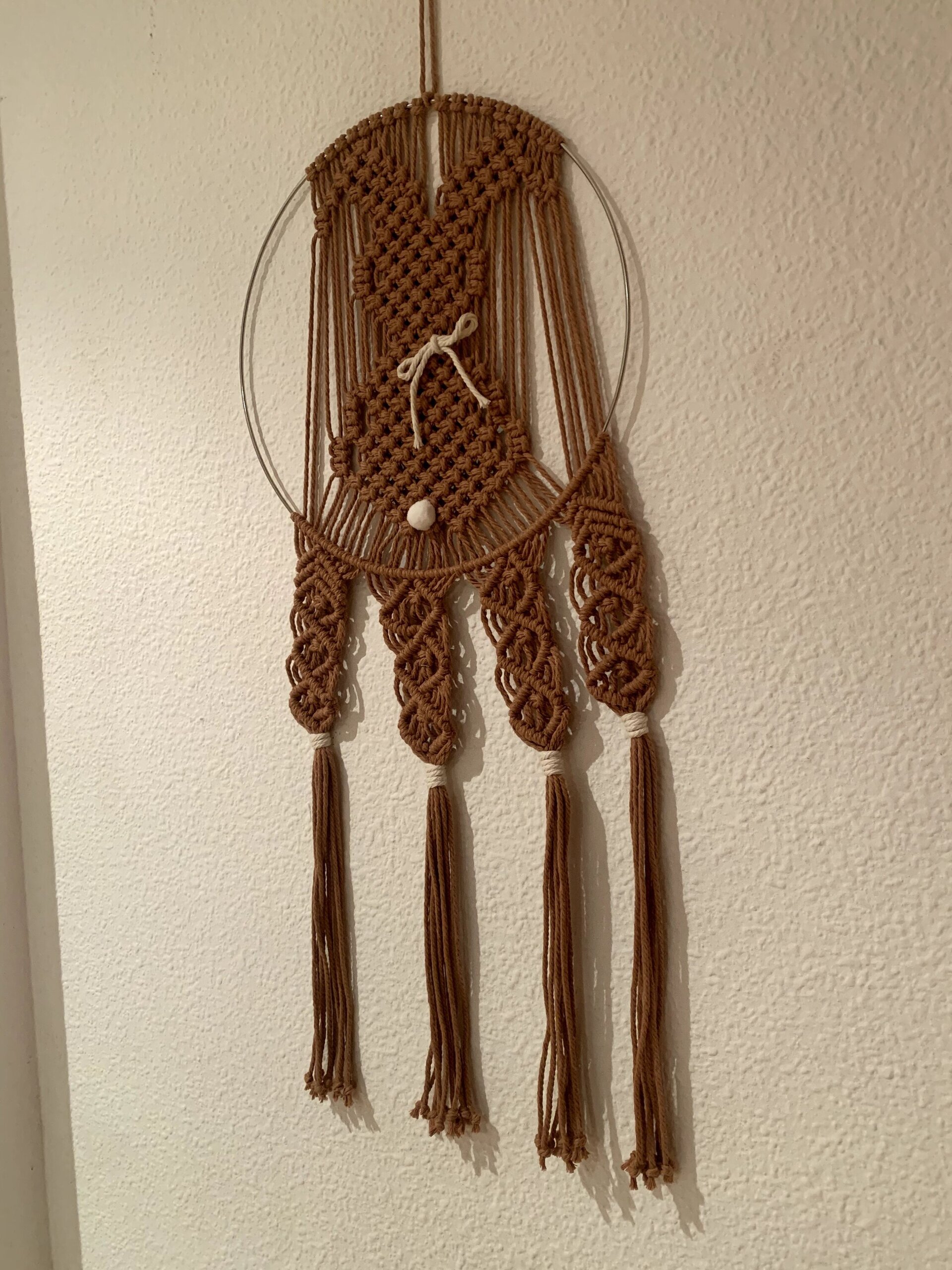 Tapiz Conejo de macrame marrón - 3