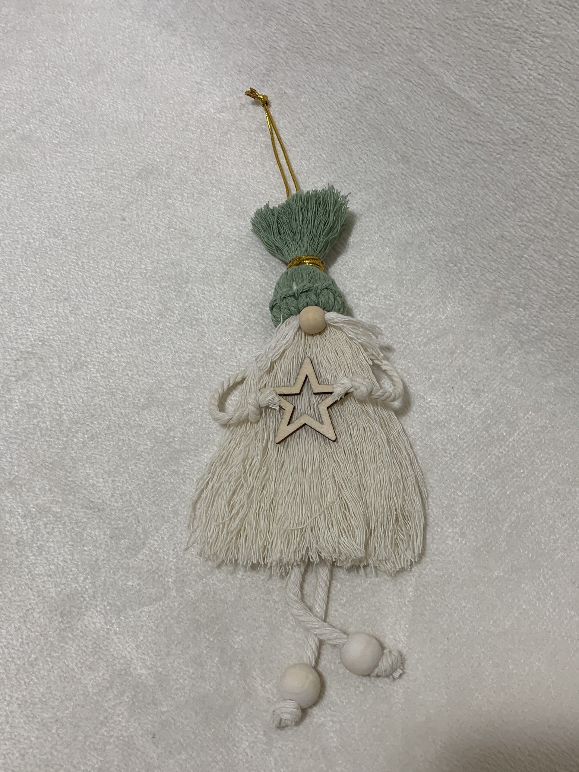 Duende gorro verde claro, cuerpo beige - 2