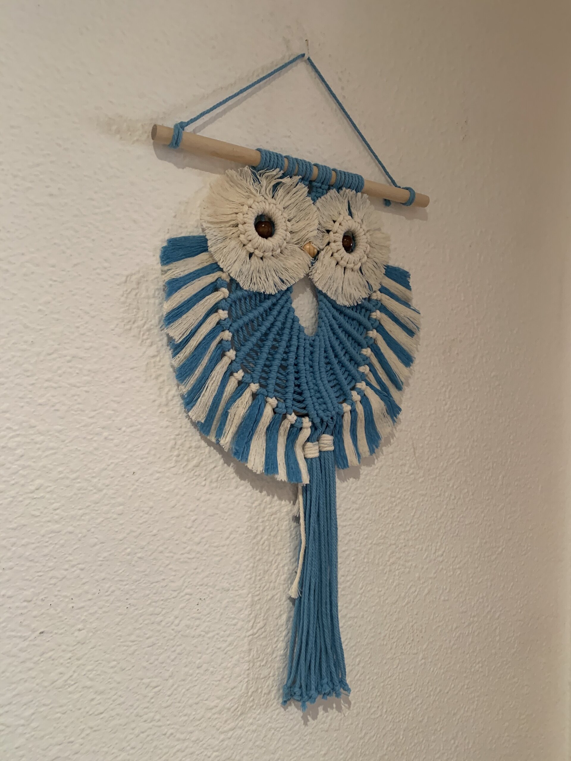 Buho de macramé Azul - 3