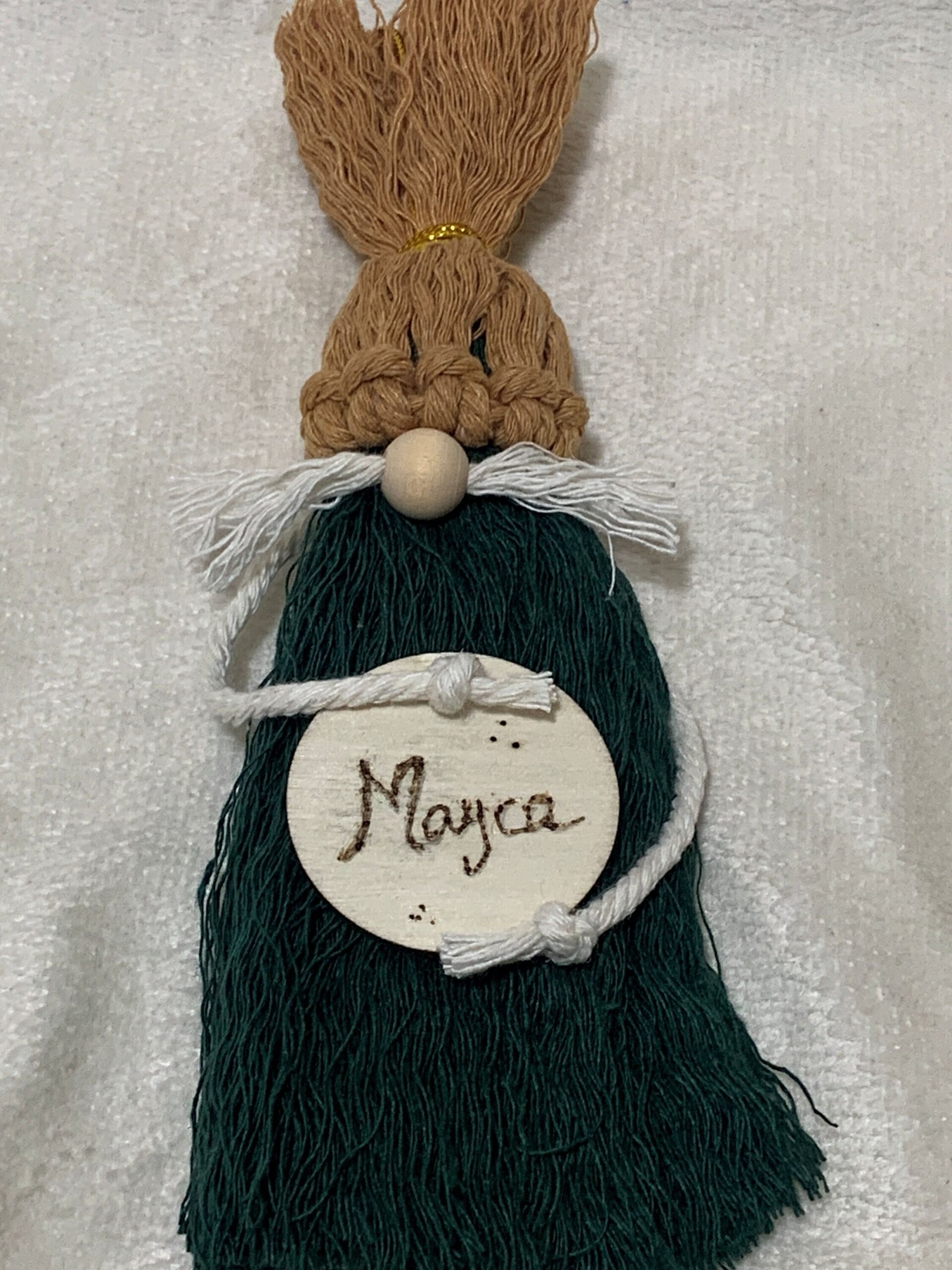 Duende Gorro camel, Cuerpo verde (Personalizado con nombre) - 4