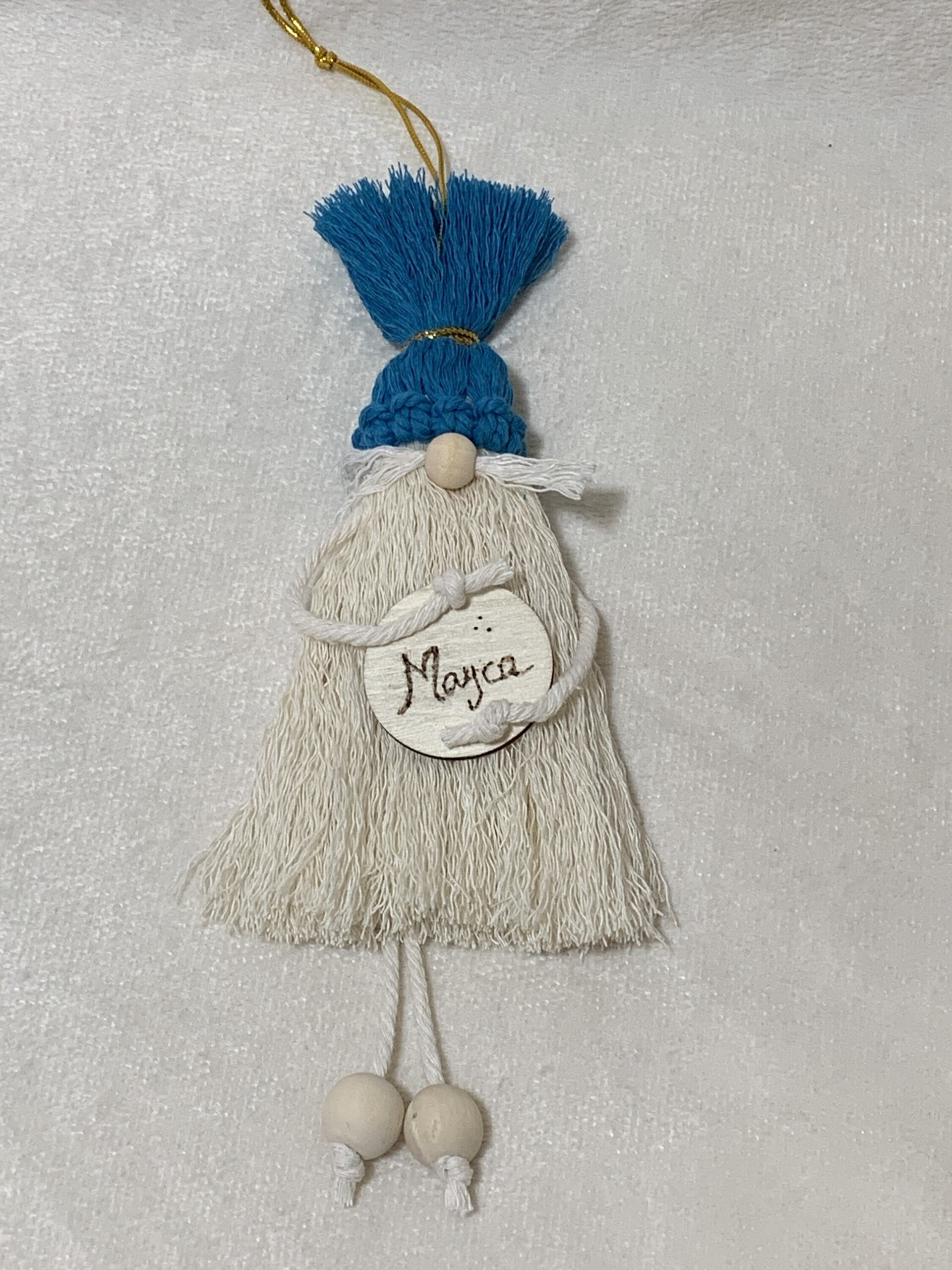 Duende de Navidad de macramé hecho a mano – Decoracion Navideña personalizada - 2
