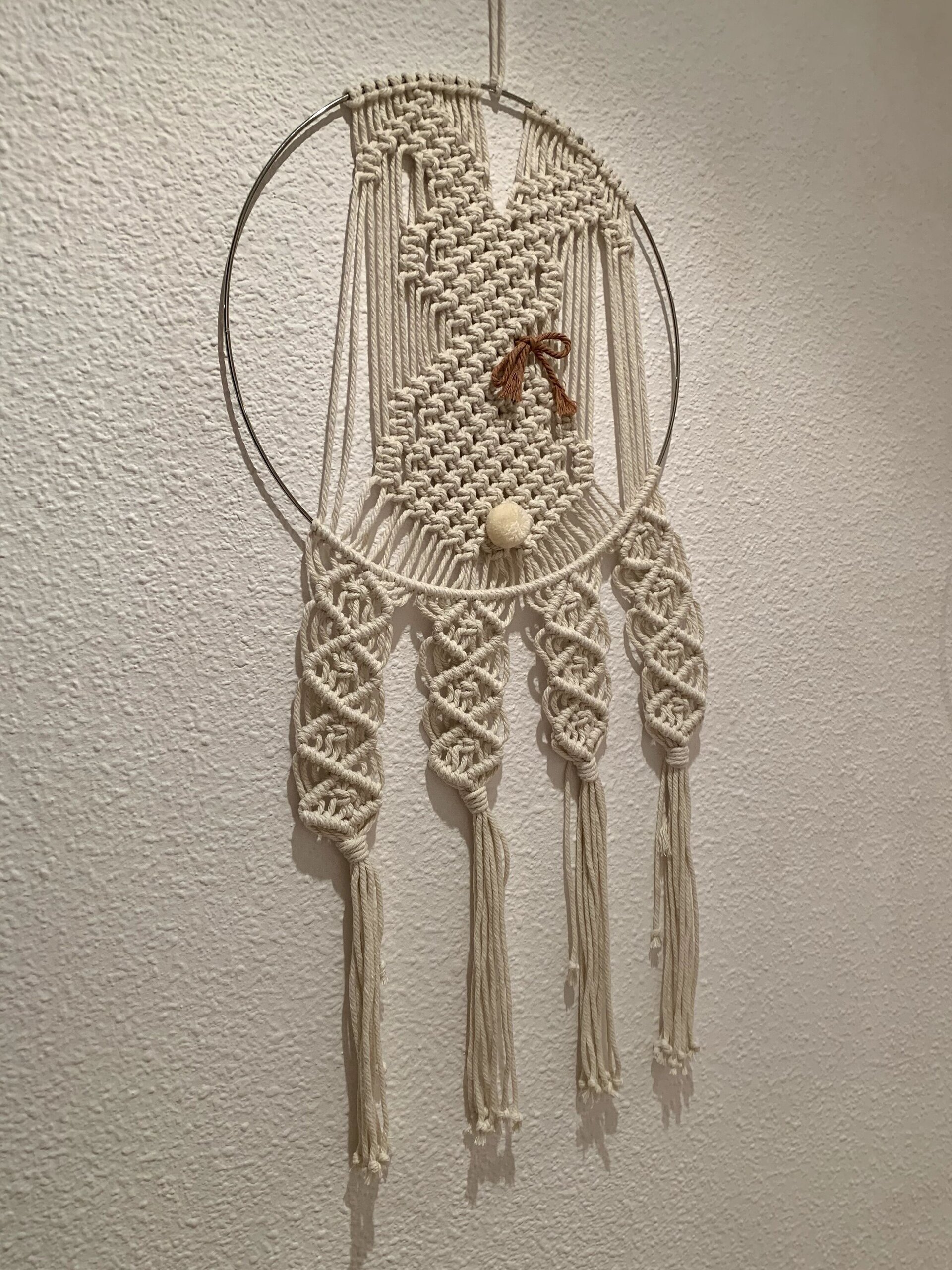 Tapiz conejo de macramé Beige - 2