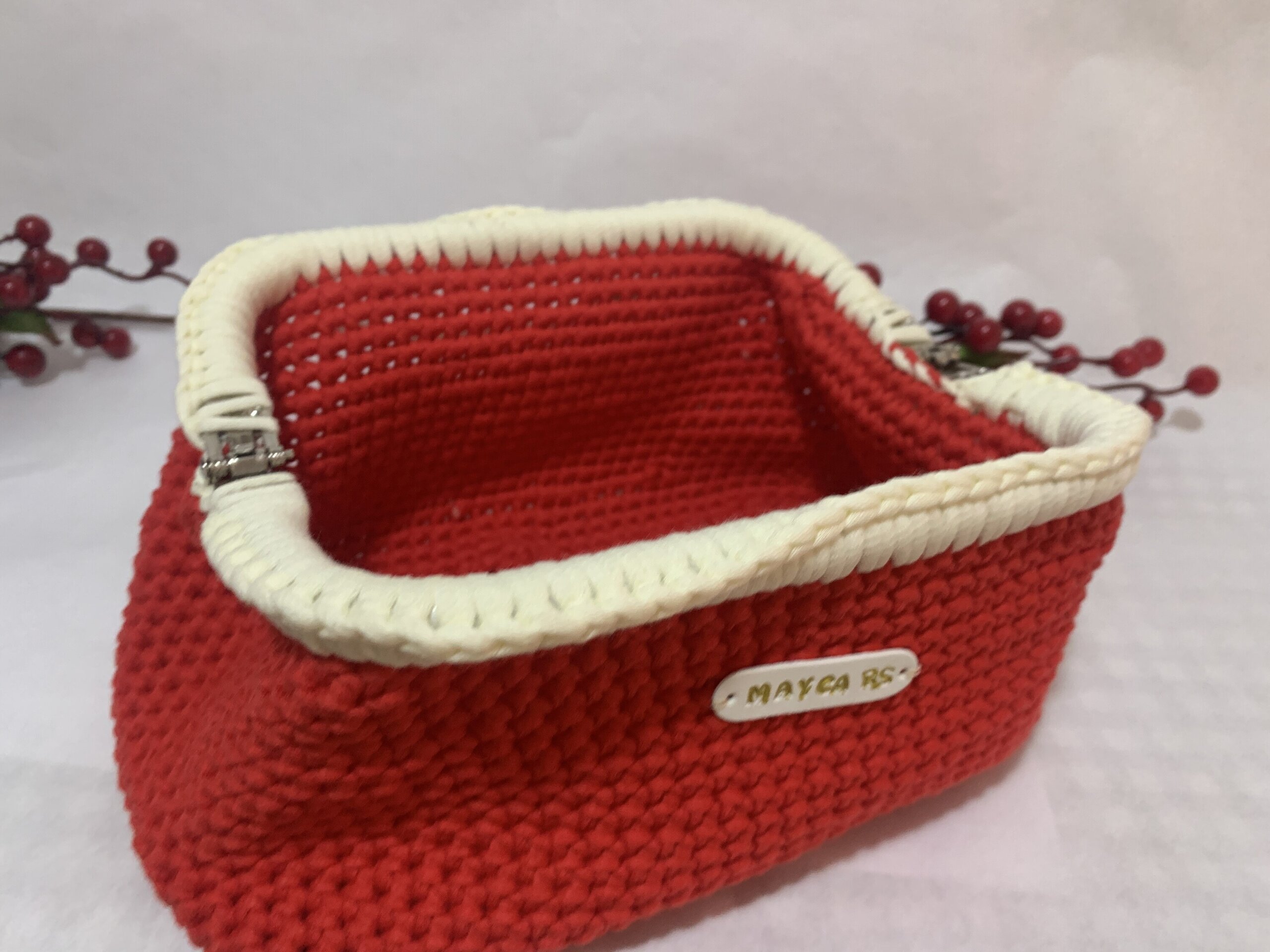 Neceser Rojo y beige - 4