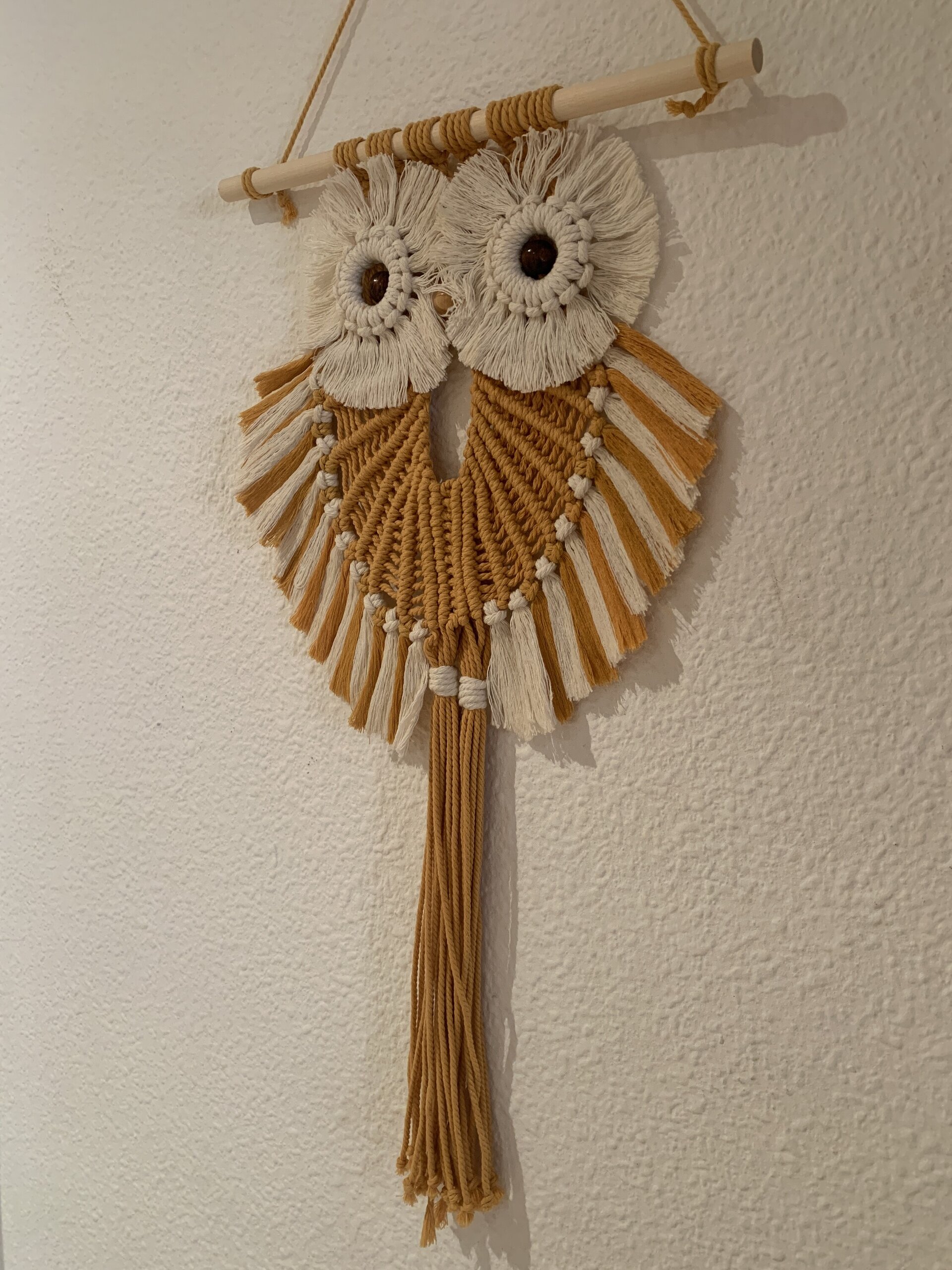 Buho de macramé Amarillo - 4