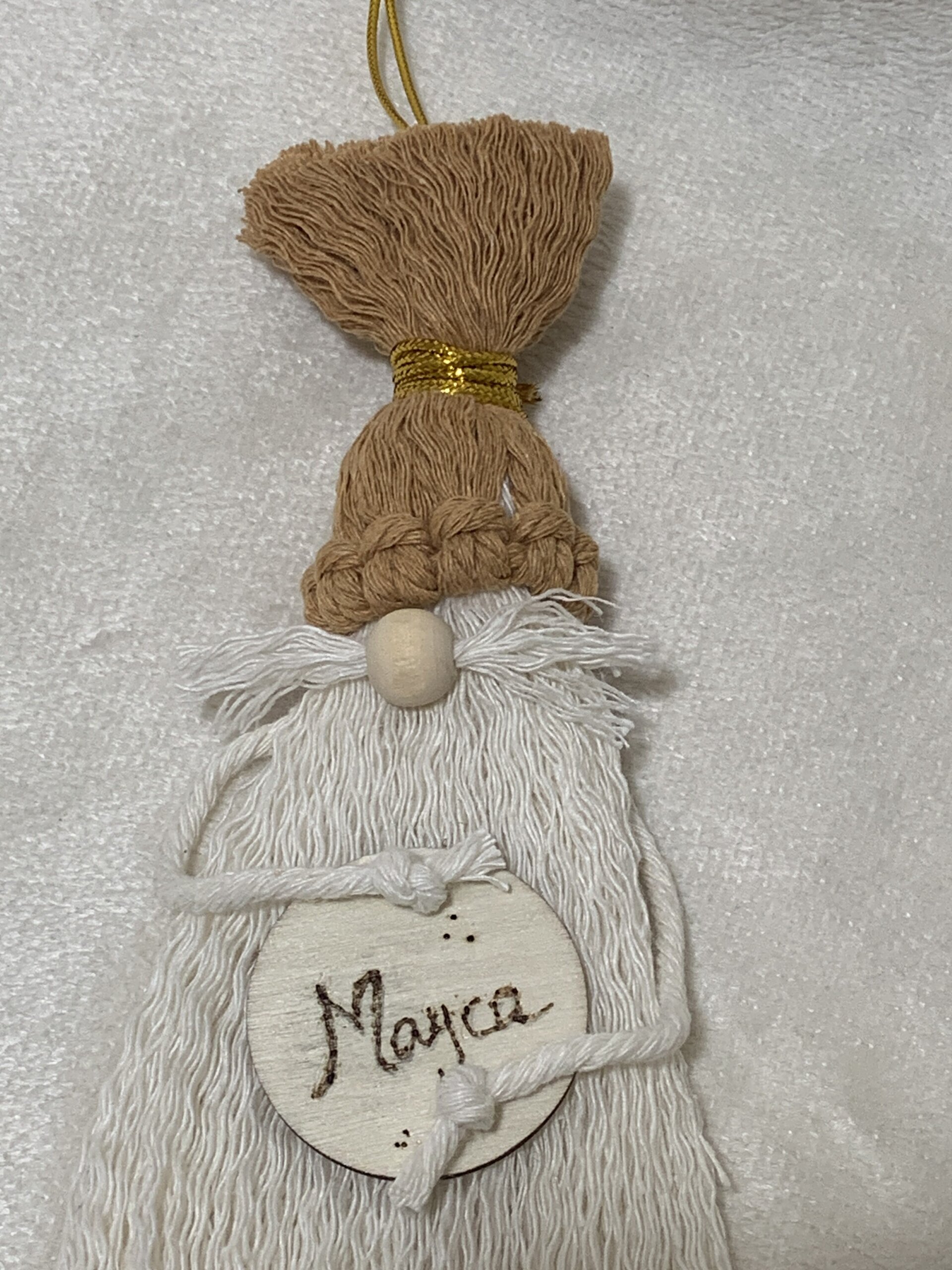 Duende gorro camel, cuerpo beige - 5