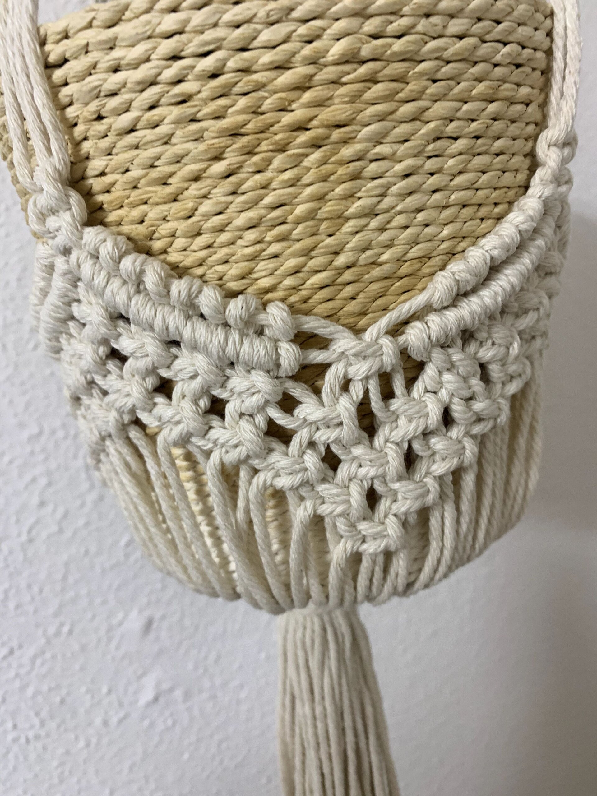 Macetero de macrame Beige - 3