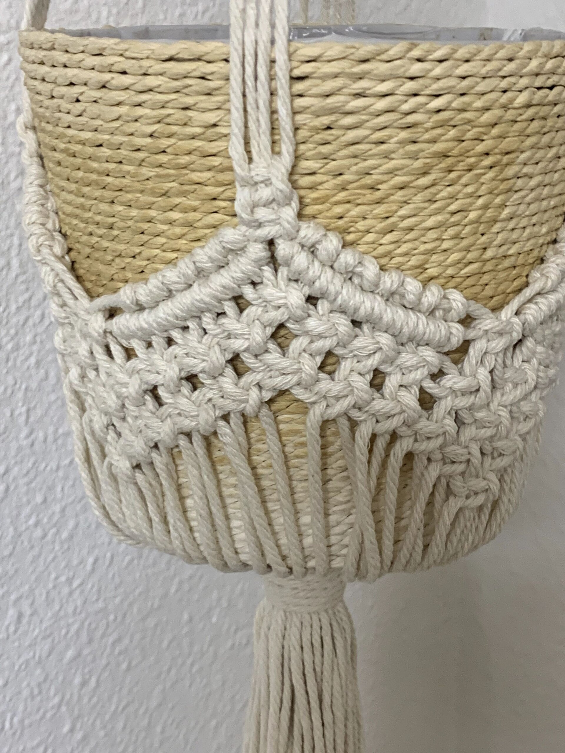 Macetero de macrame Beige - 4