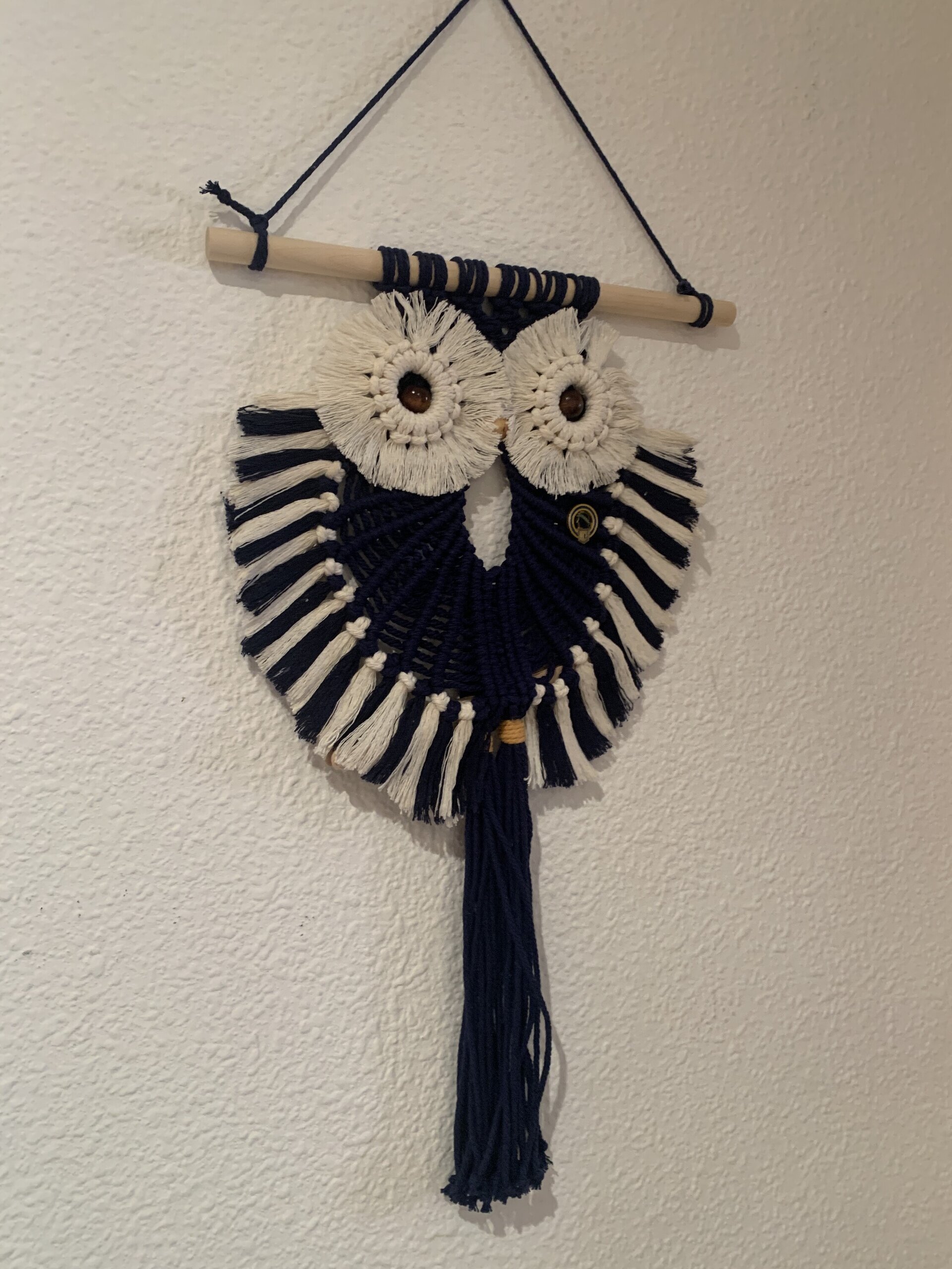 Buho de macramé Azul marino - 2