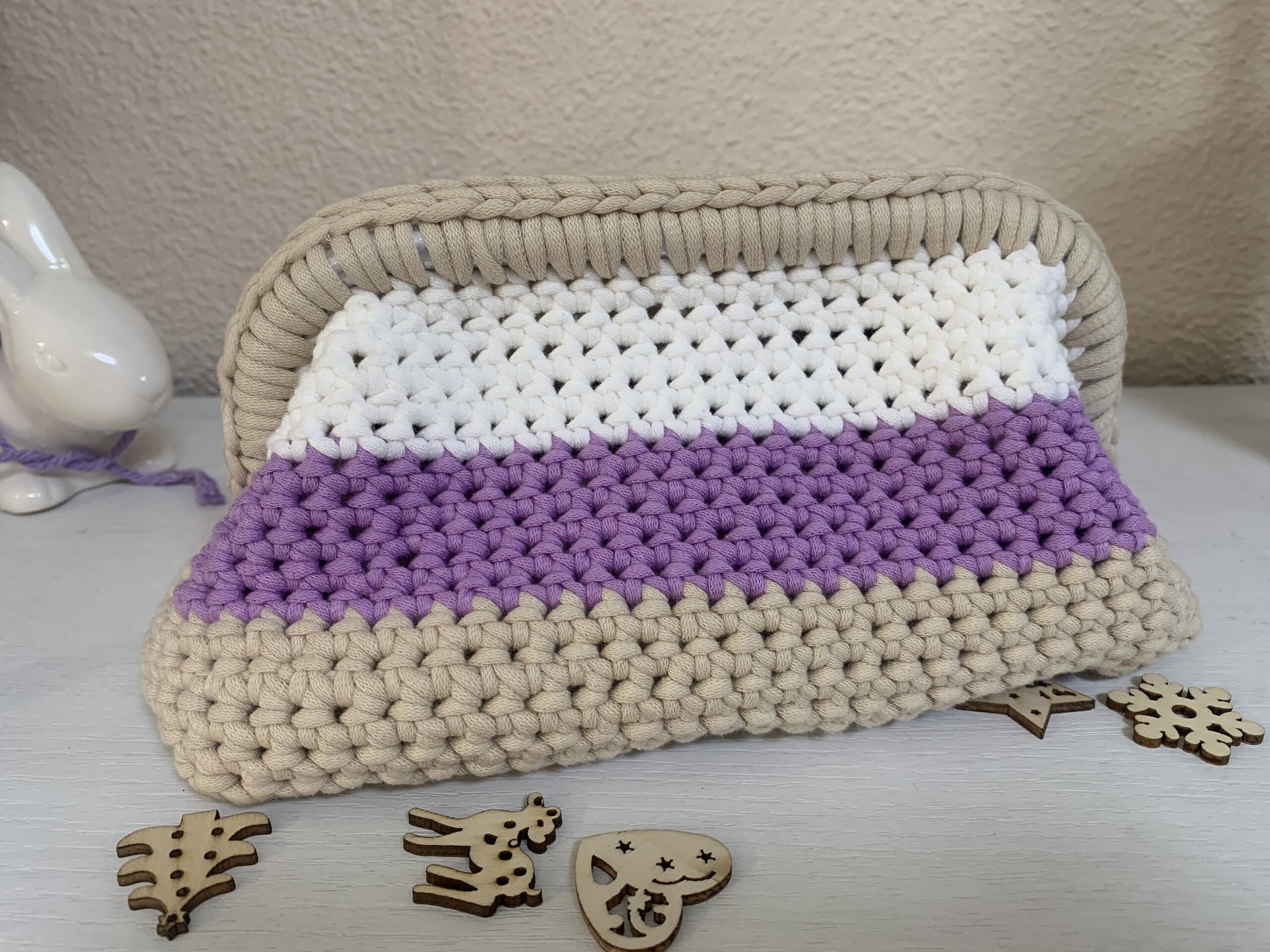 Neceser Blanco, Lila y beige - 2