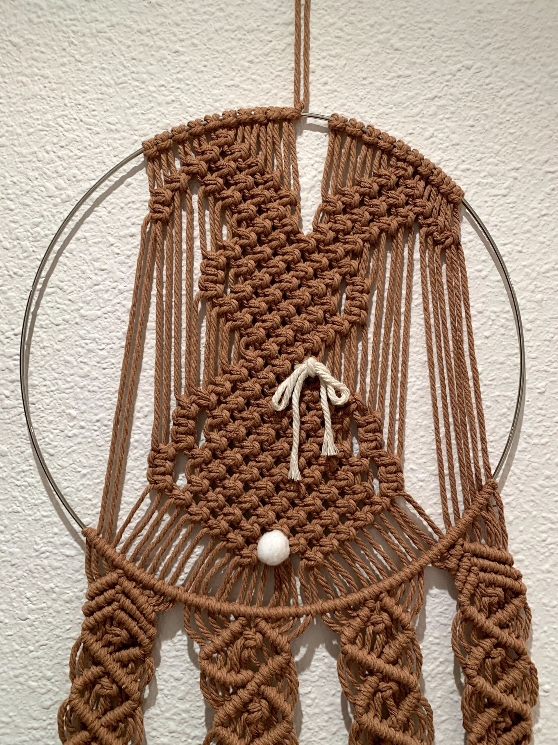 Tapiz Conejo de macrame marrón - 7
