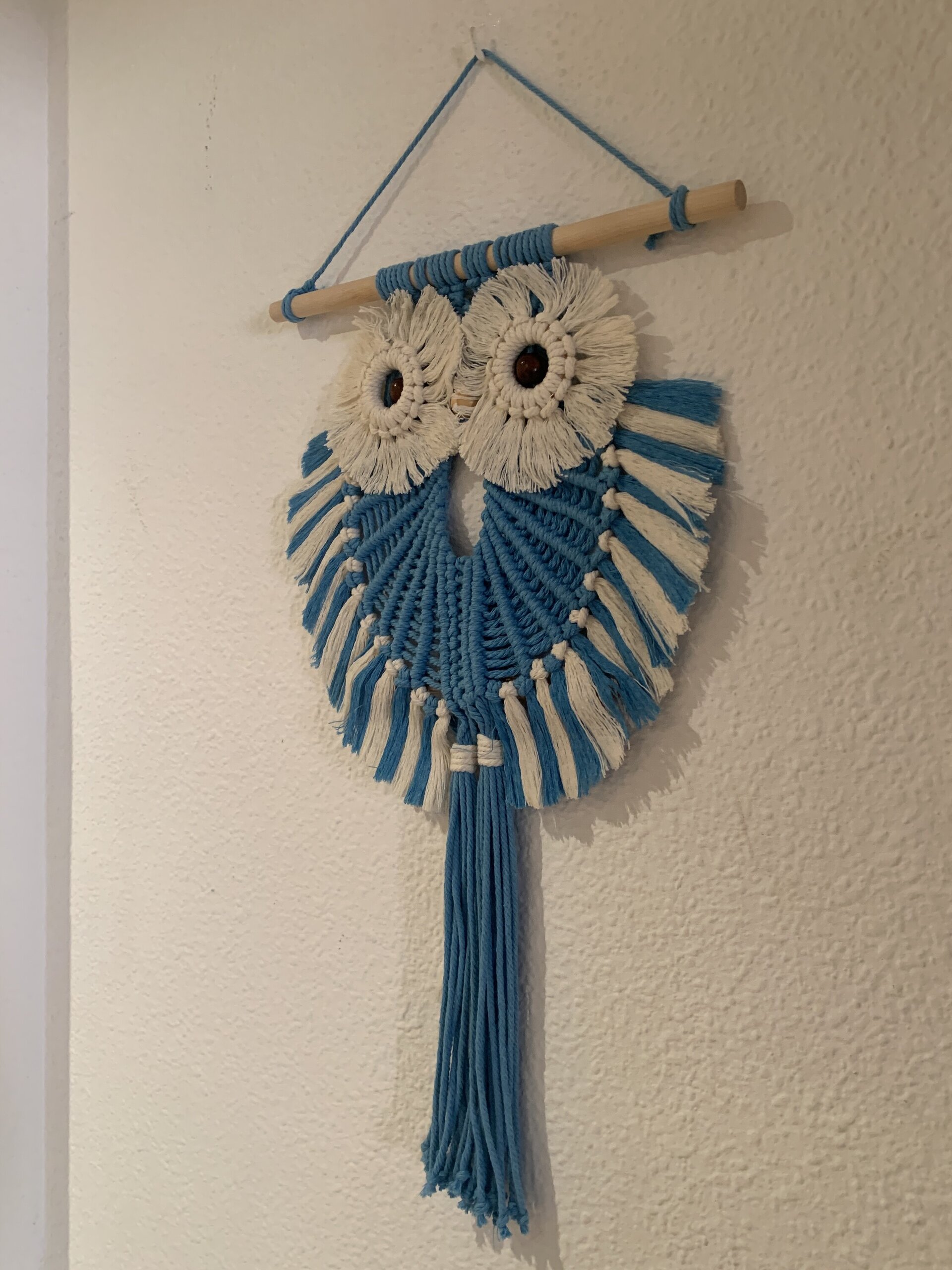 Buho de macramé Azul - 2