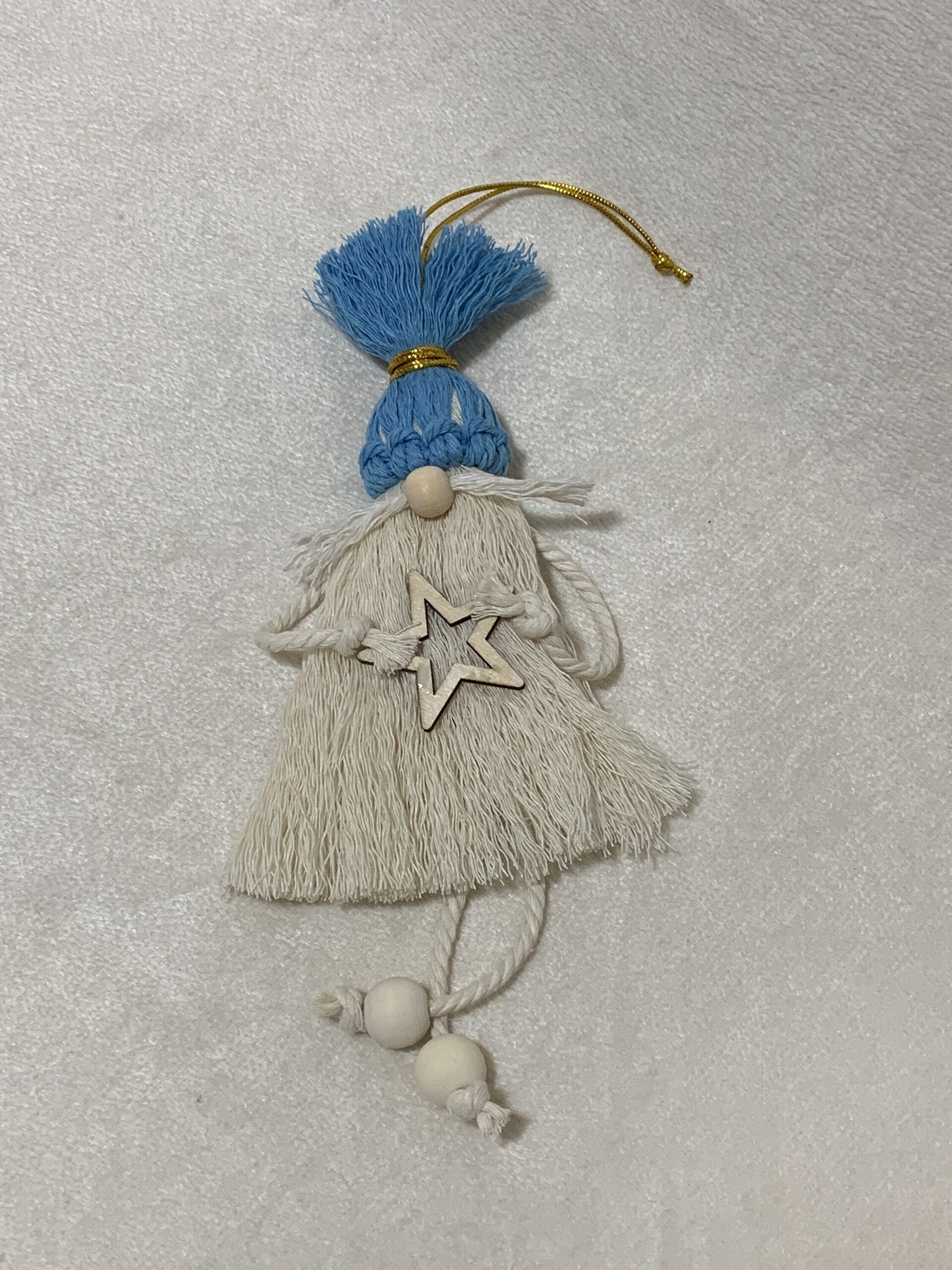 Duende gorro azulon, cuerpo beige - 2