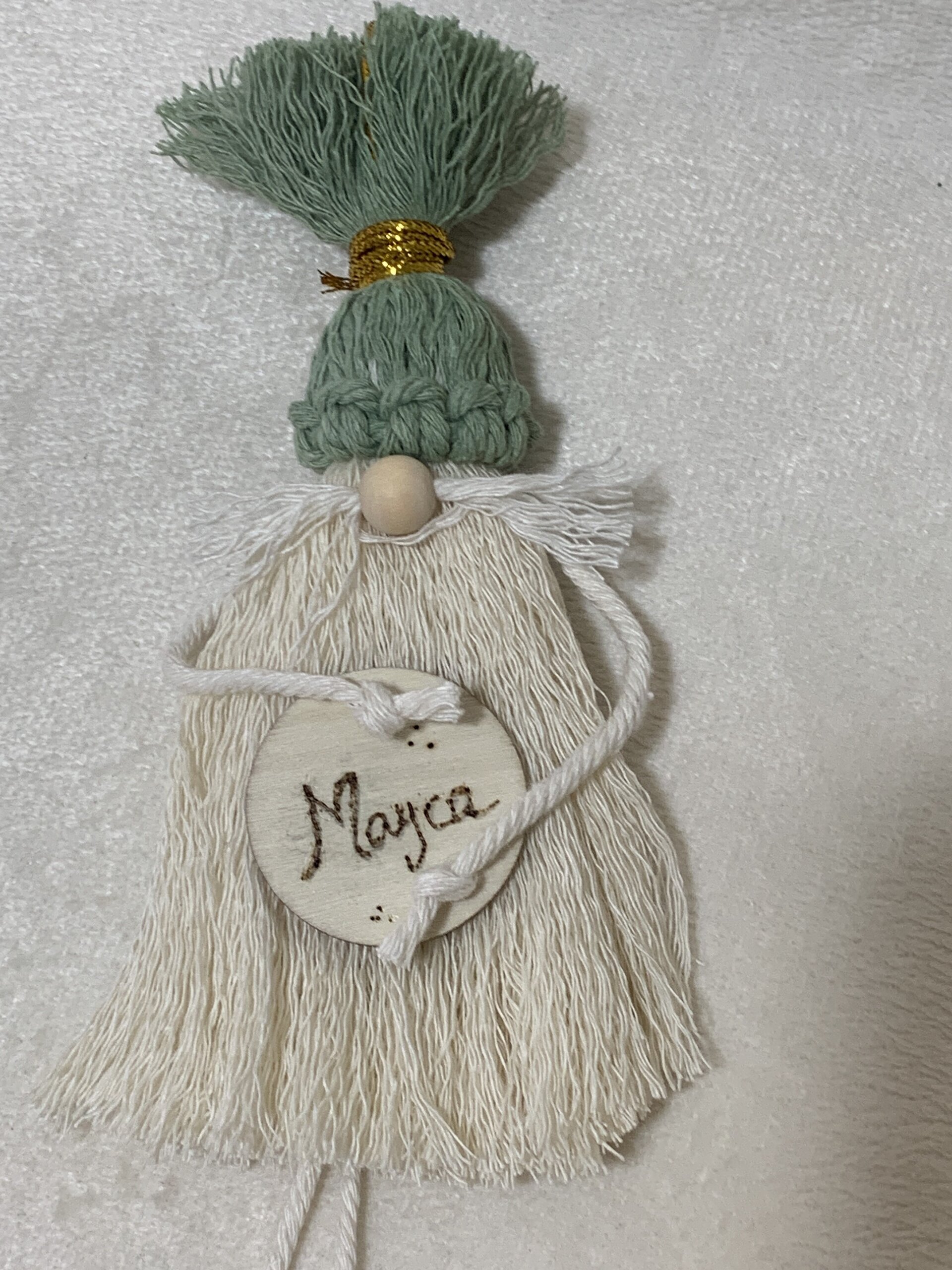 Duende gorro verde claro, cuerpo beige - 4