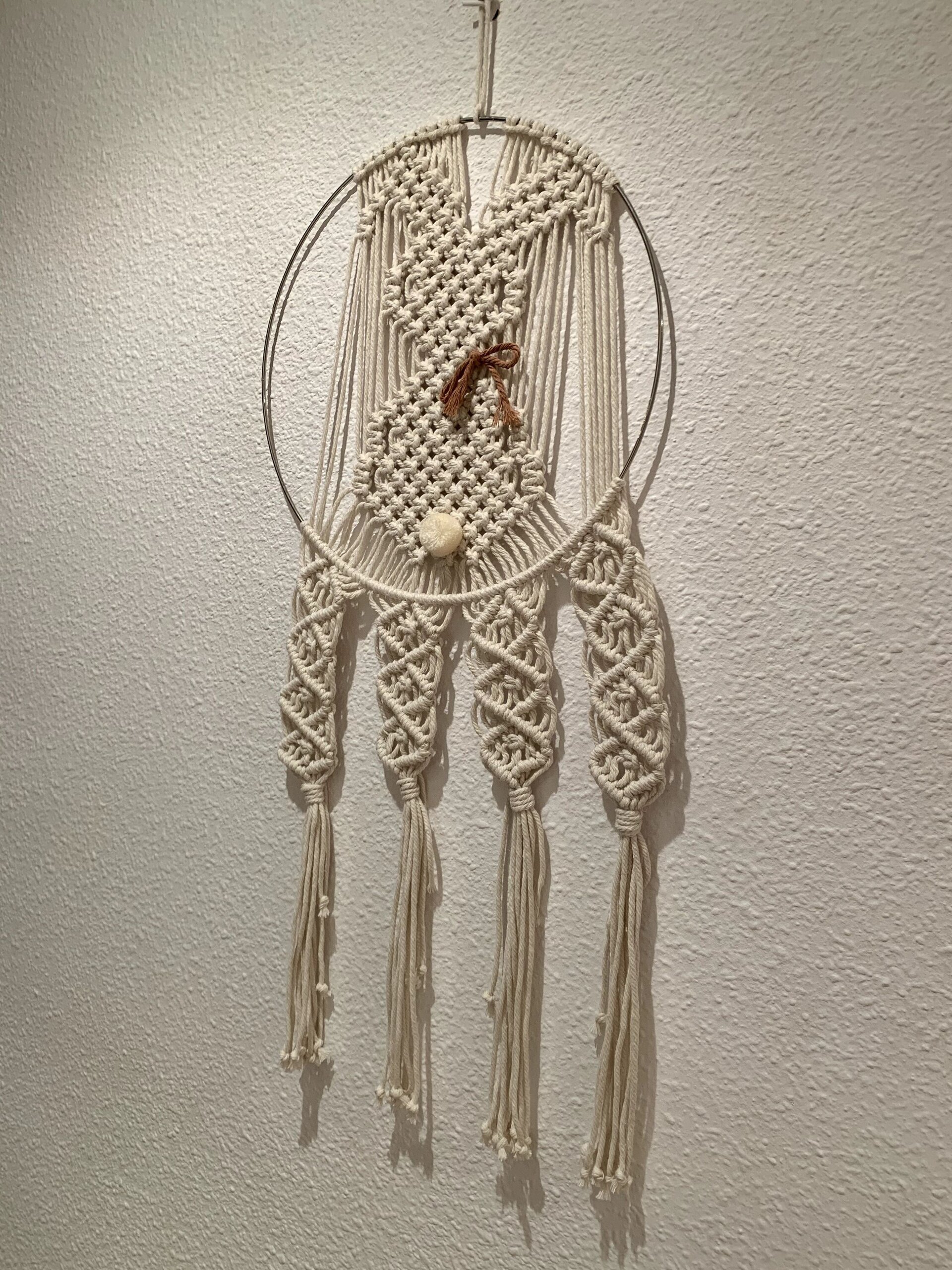 Tapiz conejo de macramé Beige - 3