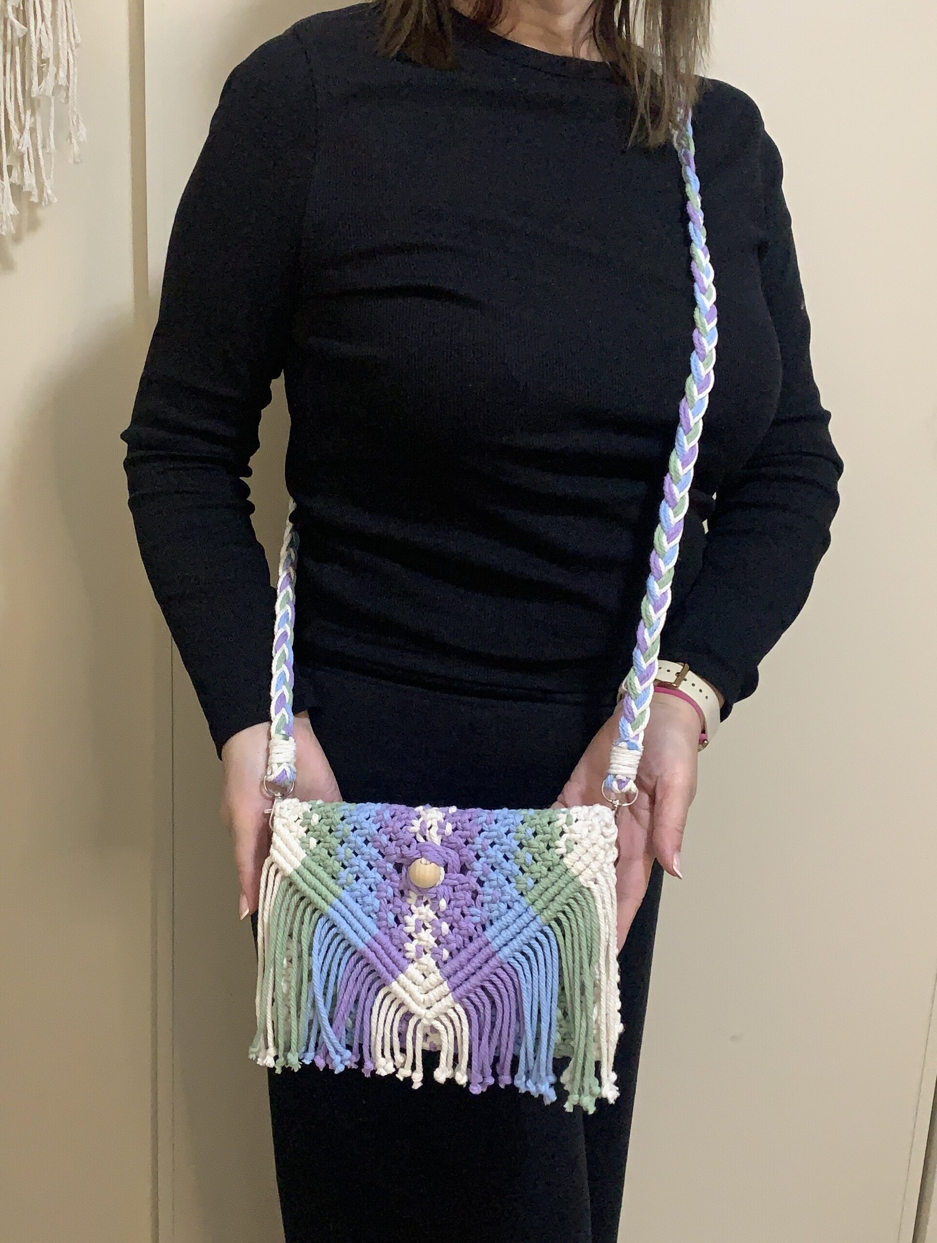 Bolso 4 colores en macramé - 5