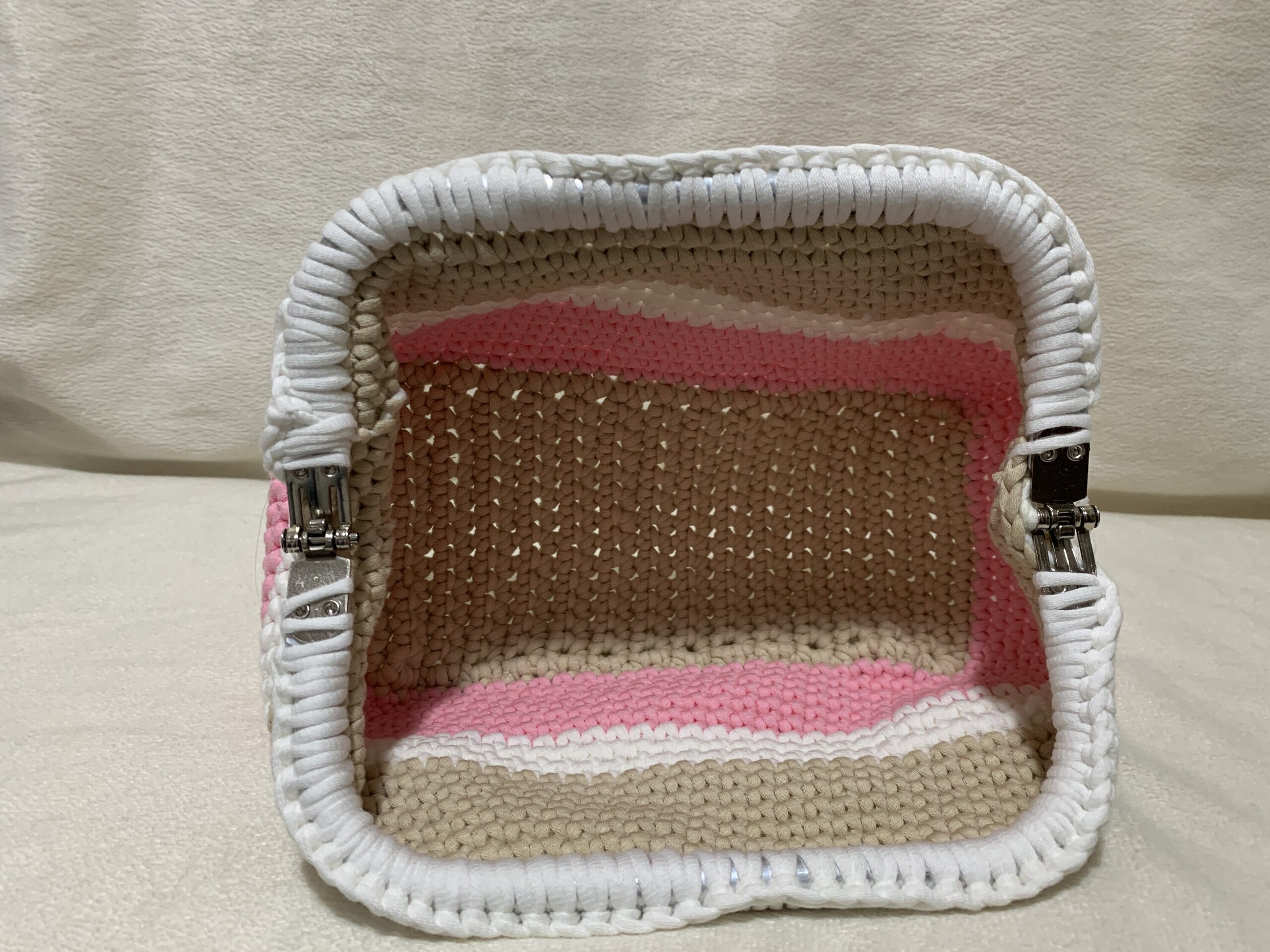 Neceser Beige, Blanco y rosa - 4