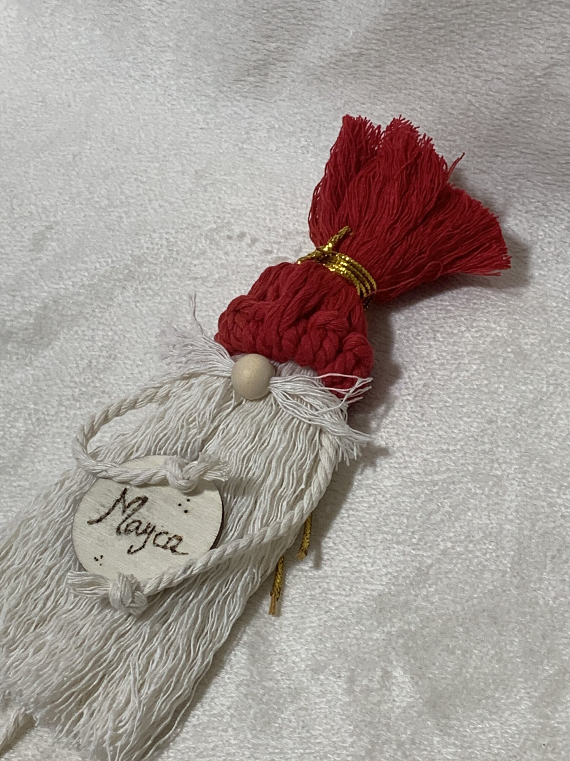 Duende gorro rojo, cuerpo beige - 5
