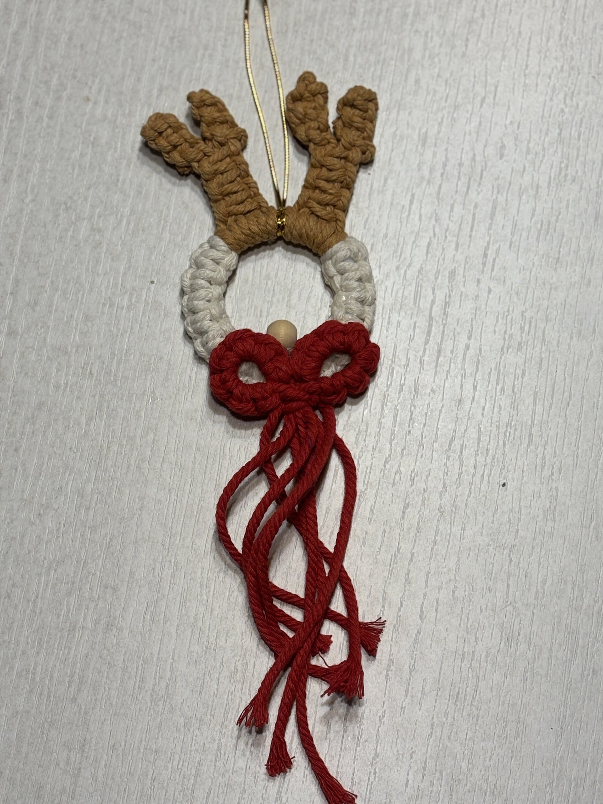 Lote adornos Navidad de Macramé - 5