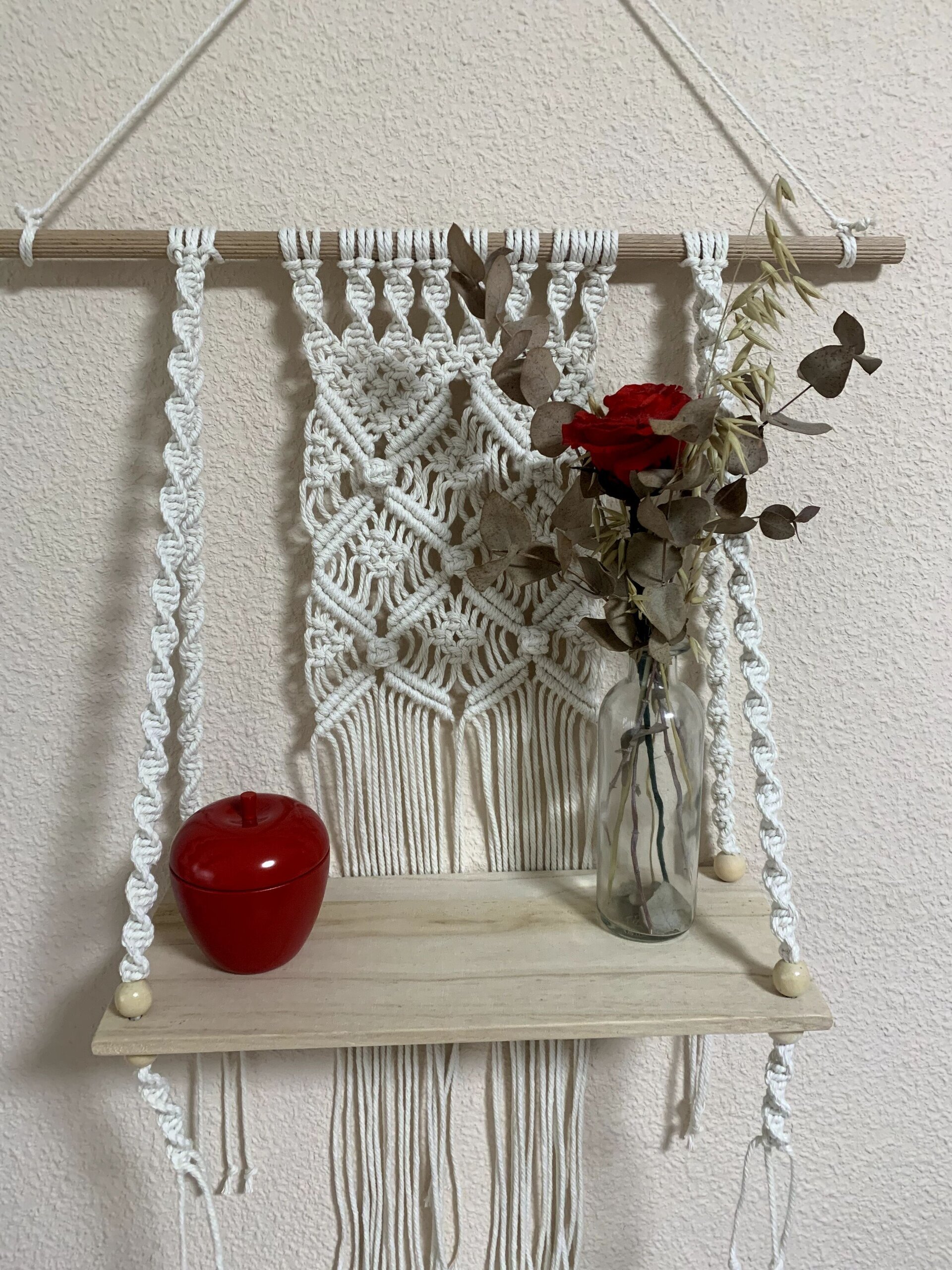 Tapiz Estante de macramé Beige - 4