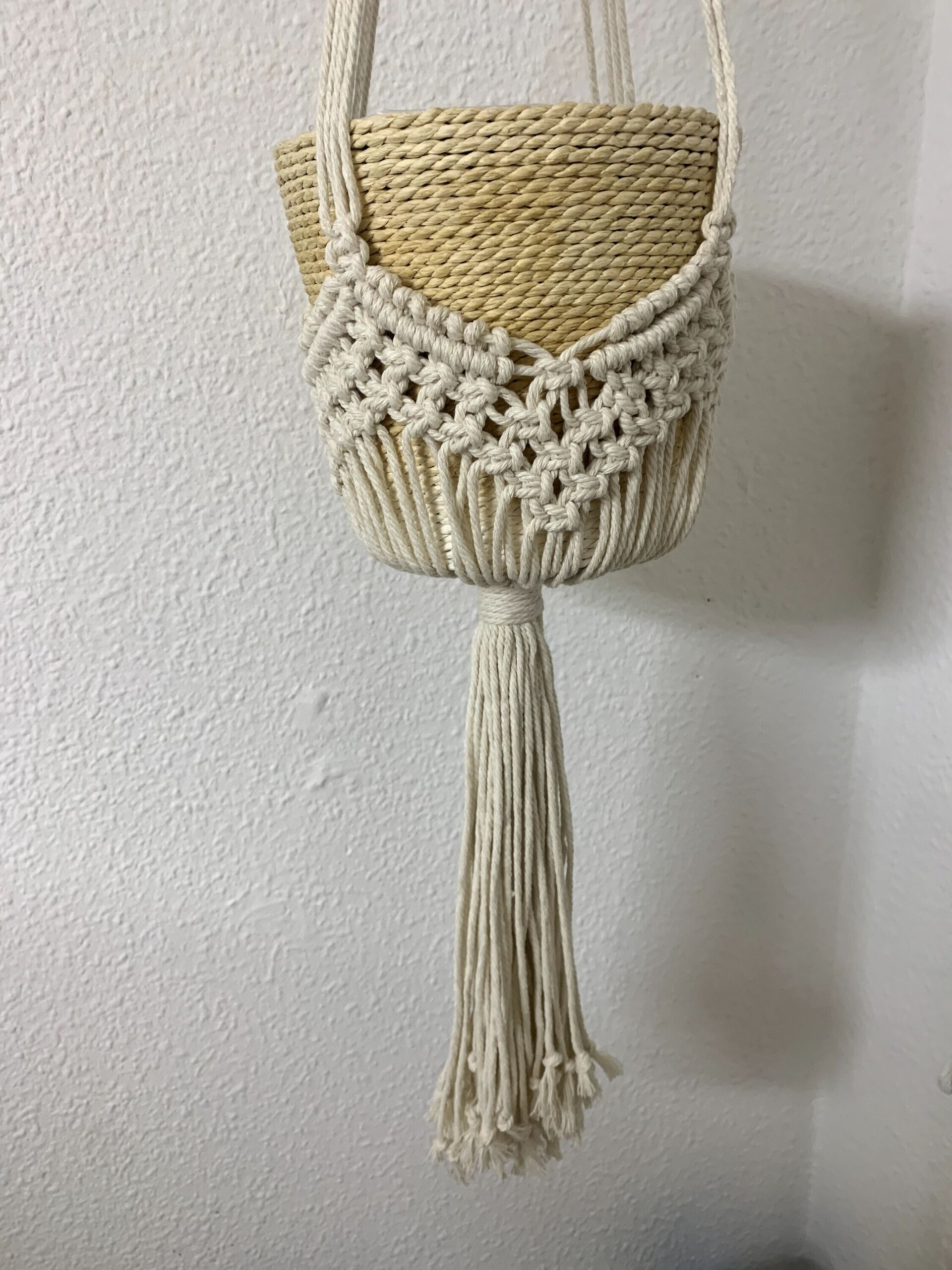 Macetero de macrame Beige - 2