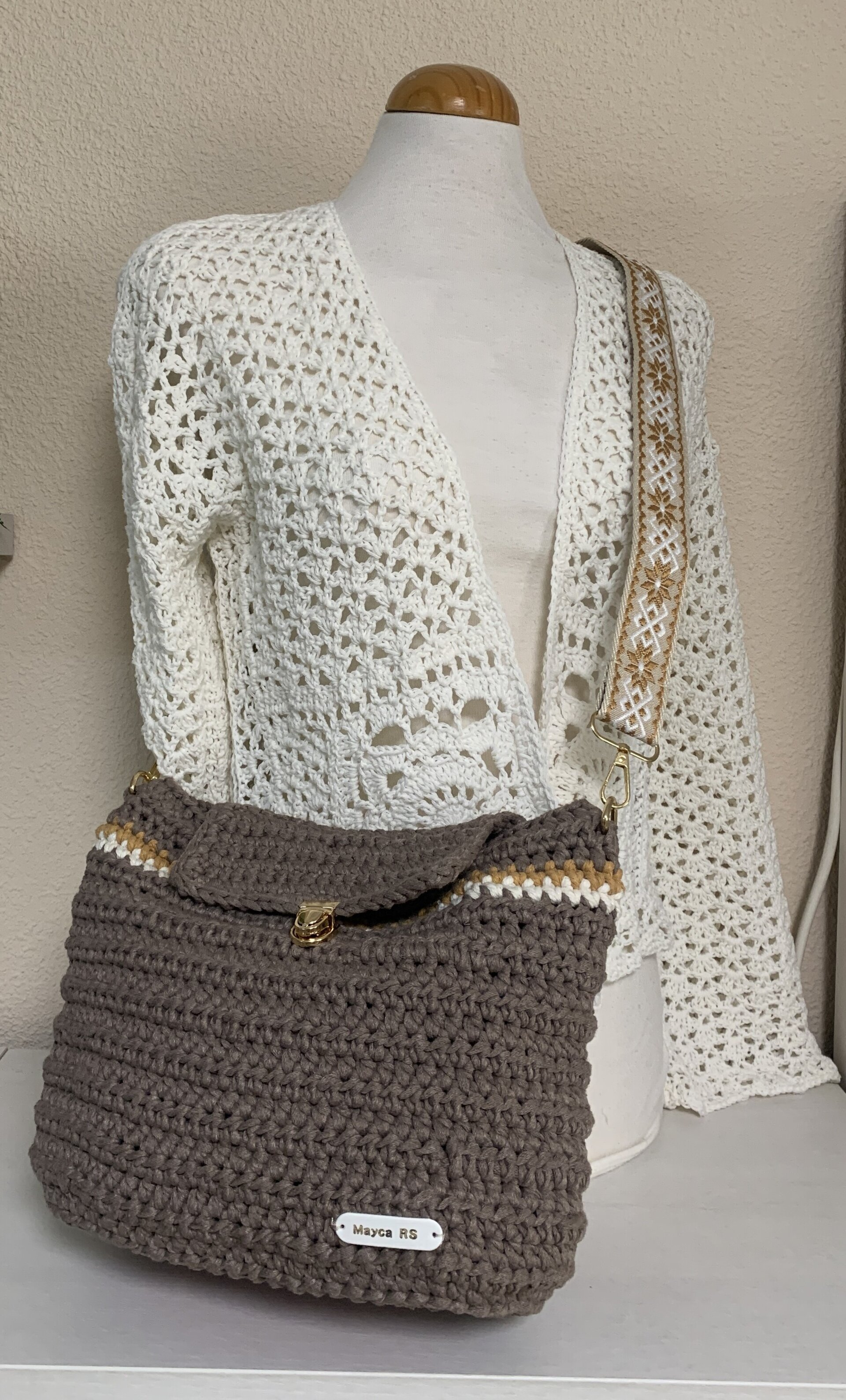 Bolso modelo Estrella crochet hecho a mano - 6