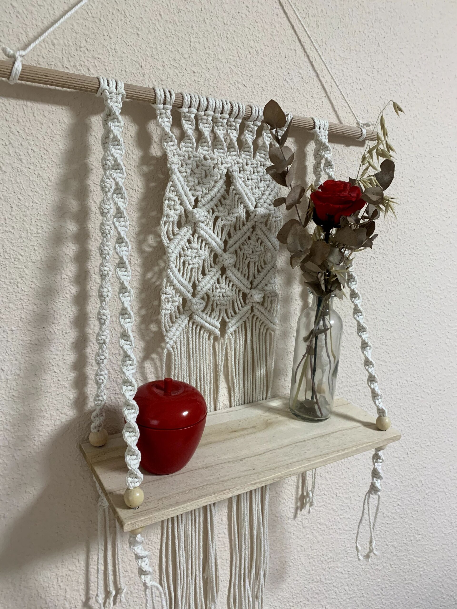 Tapiz Estante de macramé Beige - 2