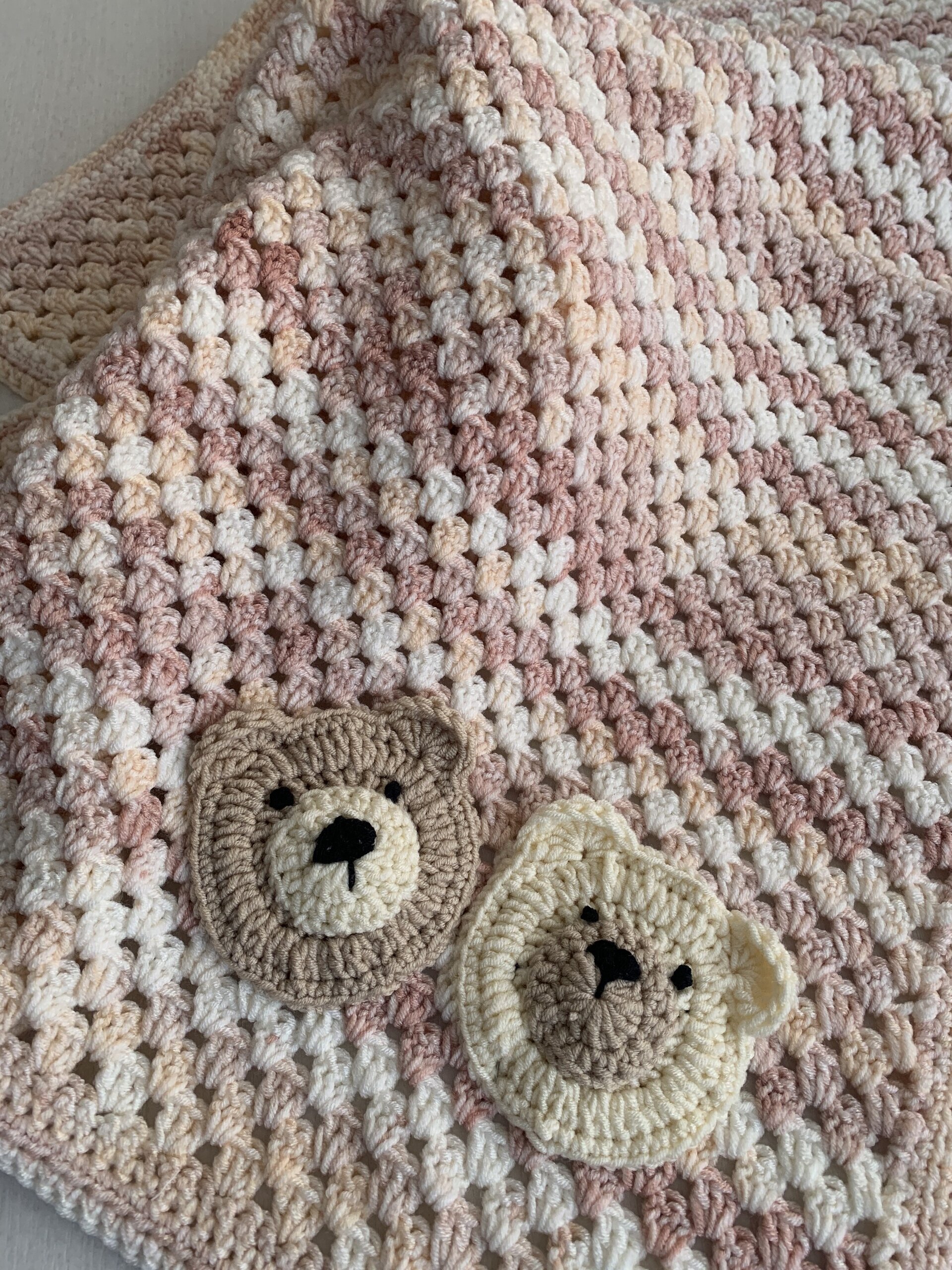 Manta Bebé Salmón Beige - 4