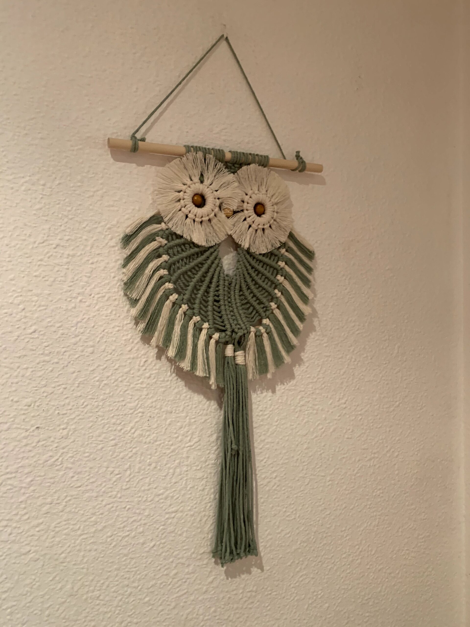 Buho de macramé verde - 2