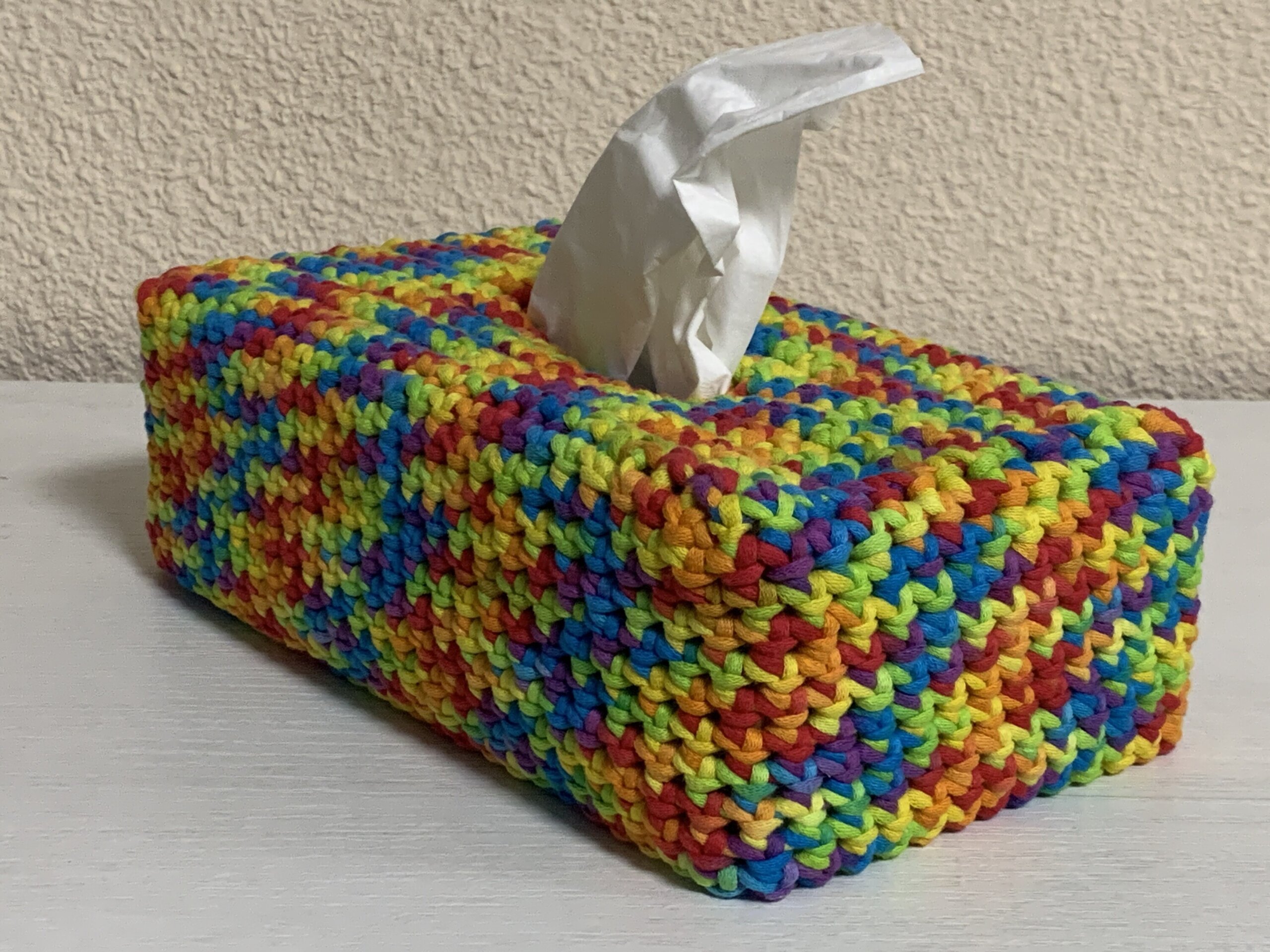 Funda para caja de pañuelos jaspeado colores vivos - 3
