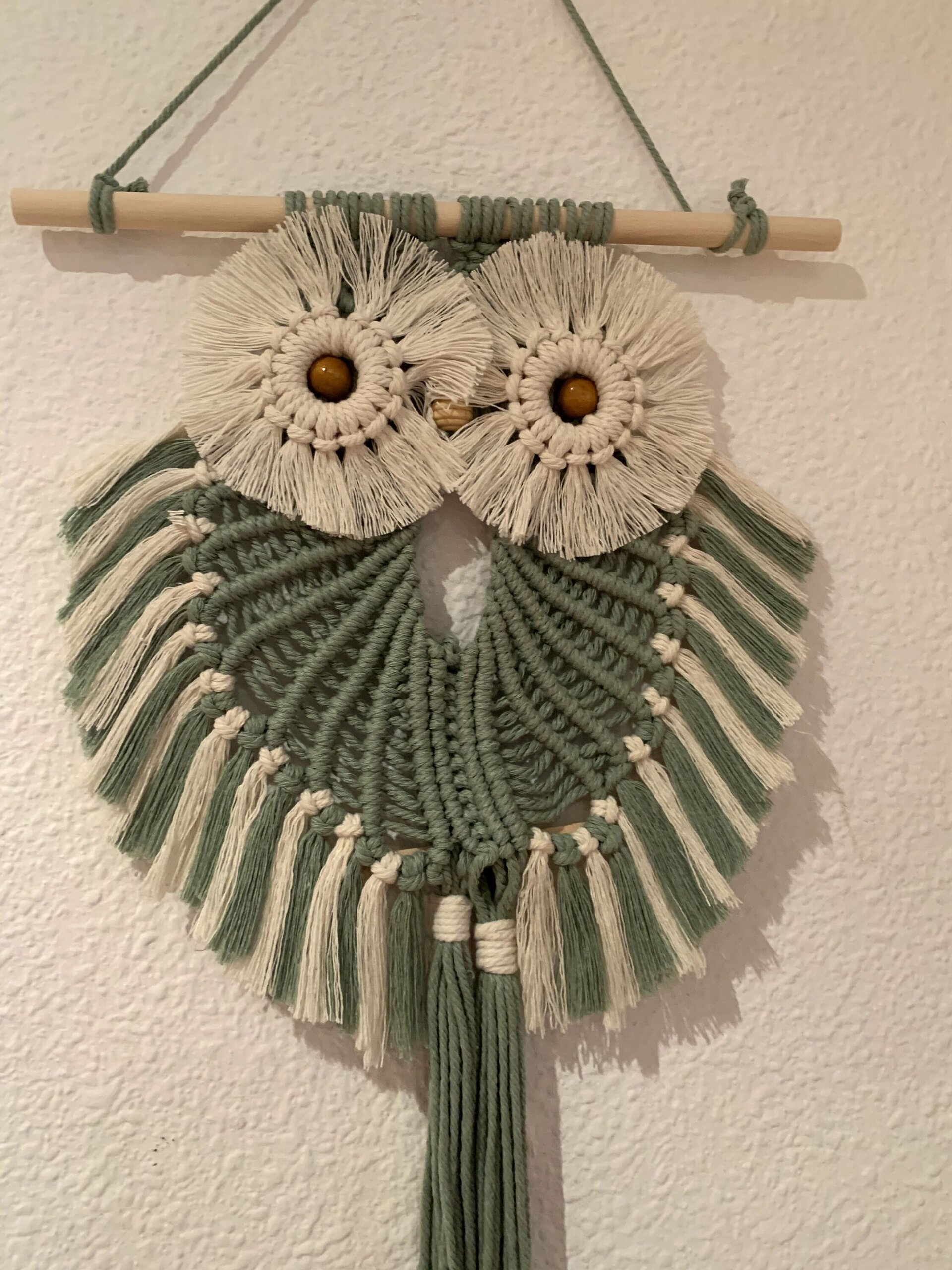 Buho de macramé verde - 4