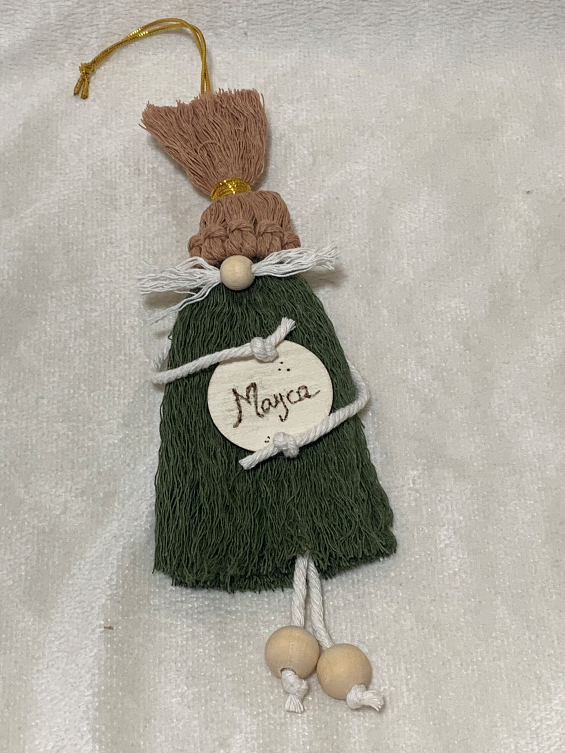 Duende Gorro camel, Cuerpo verde (Personalizado con nombre) - 3