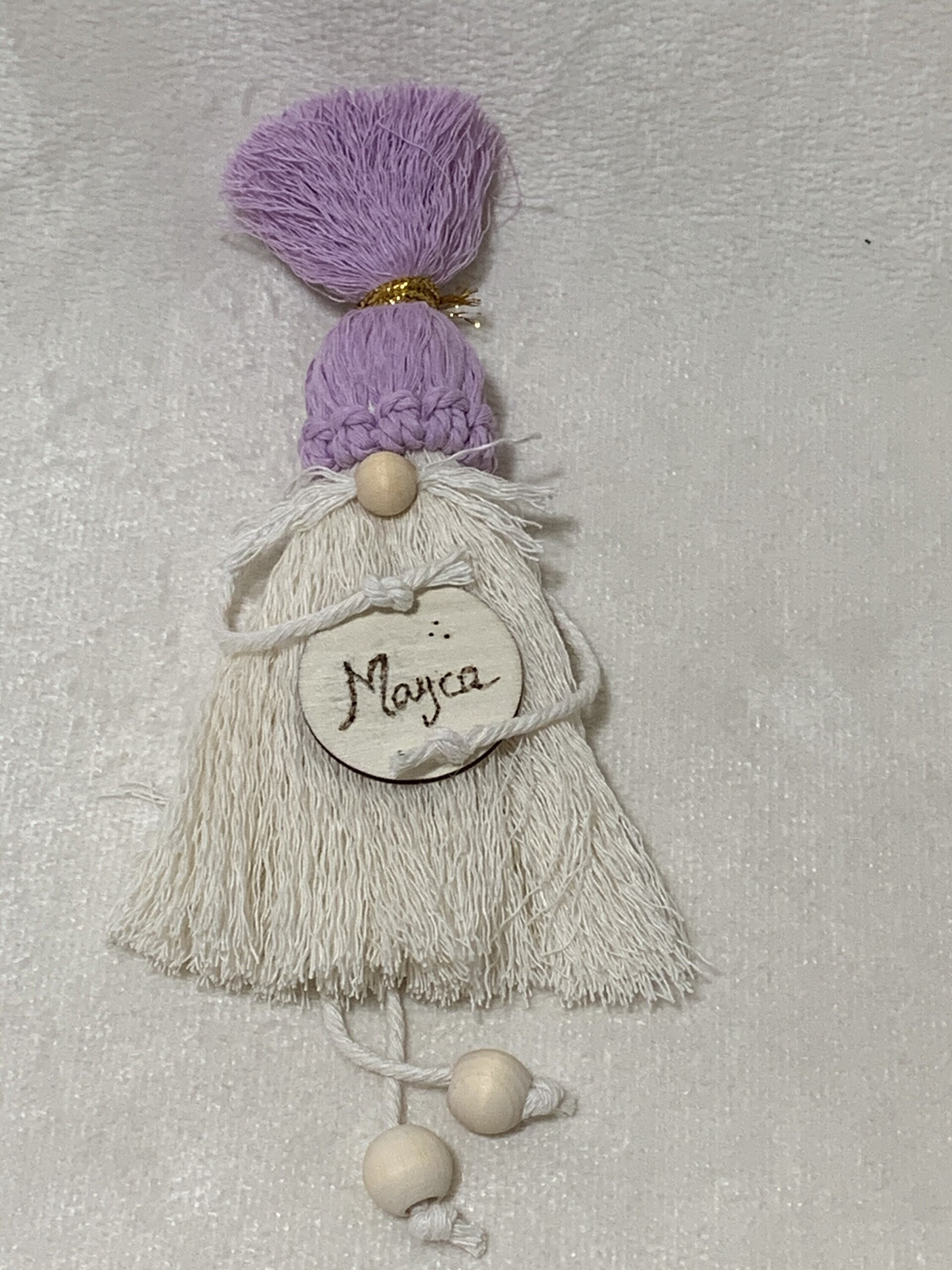 Duende de Navidad de macramé hecho a mano – Decoracion Navideña personalizada - 2