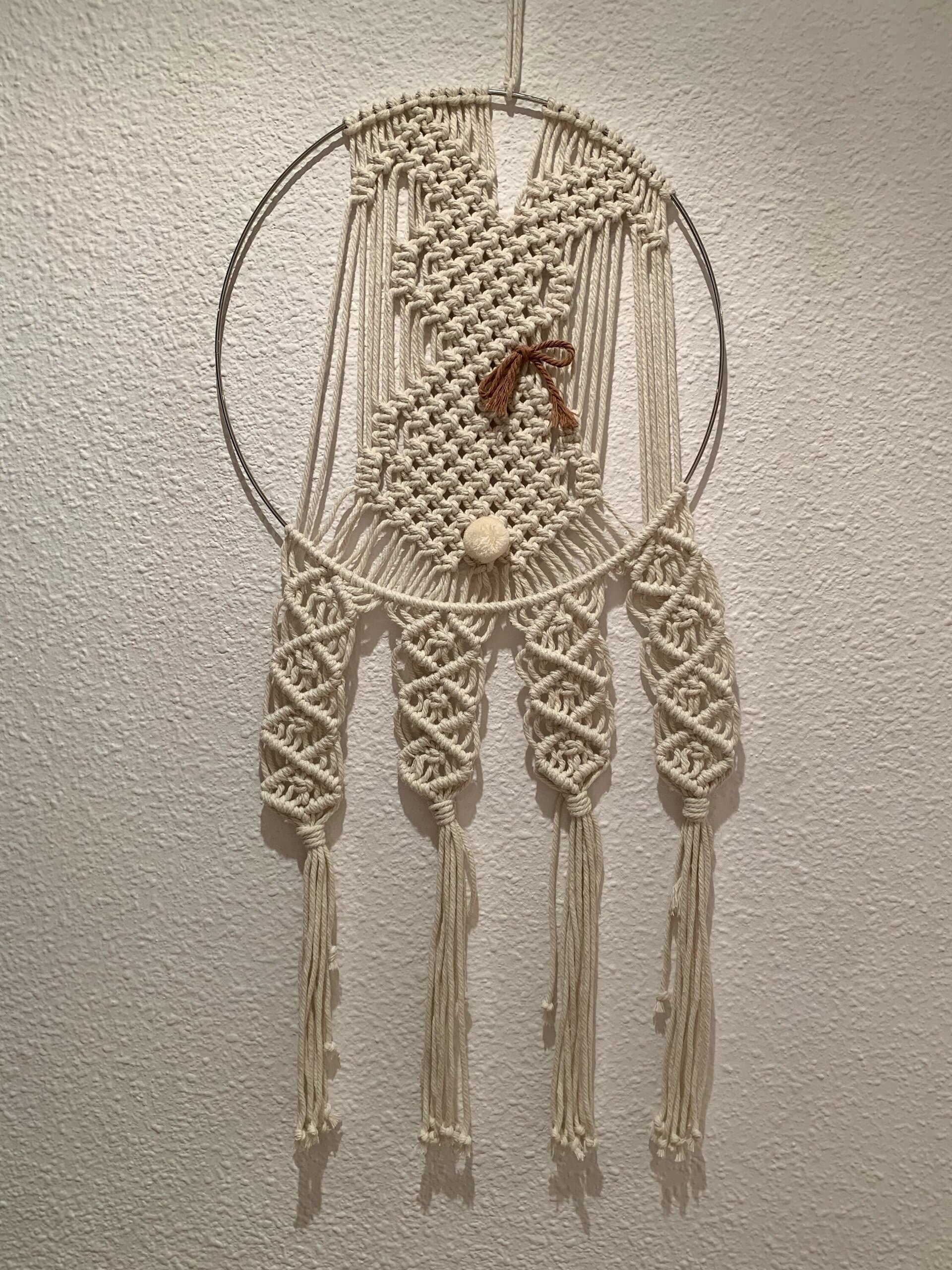 Tapiz conejo de macramé Beige - 4