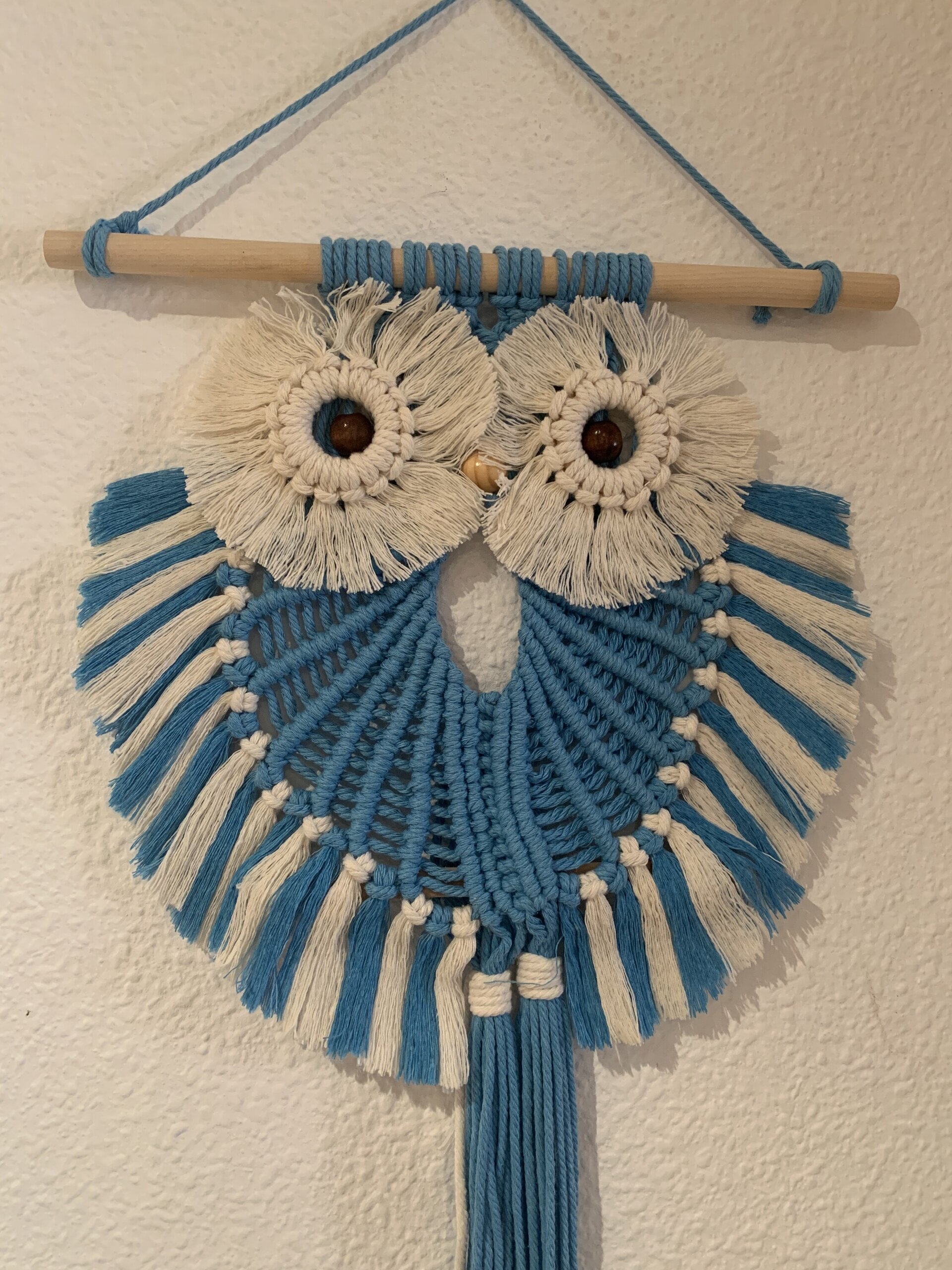 Buho de macramé Azul - 4