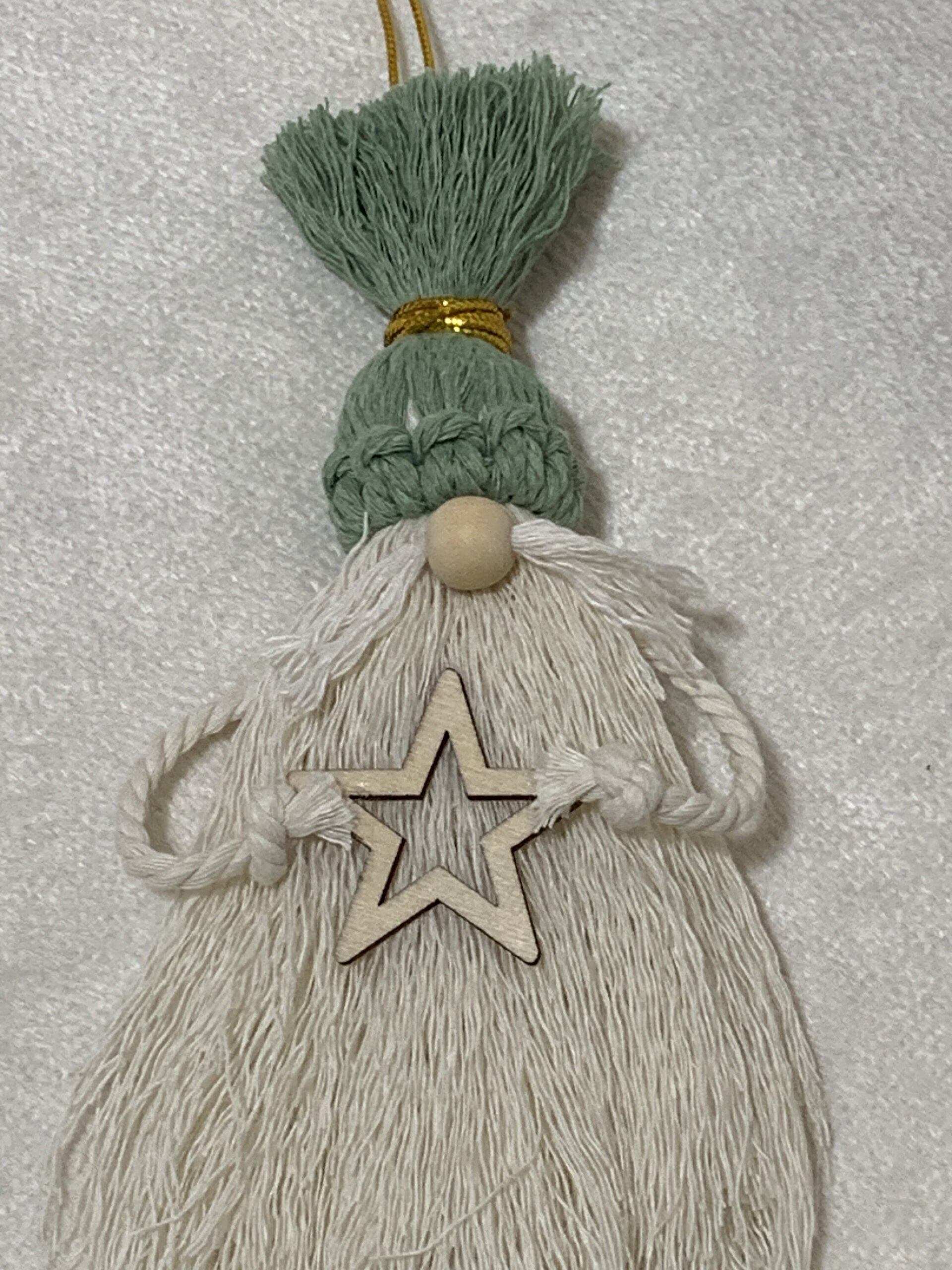 Duende gorro verde claro, cuerpo beige - 3