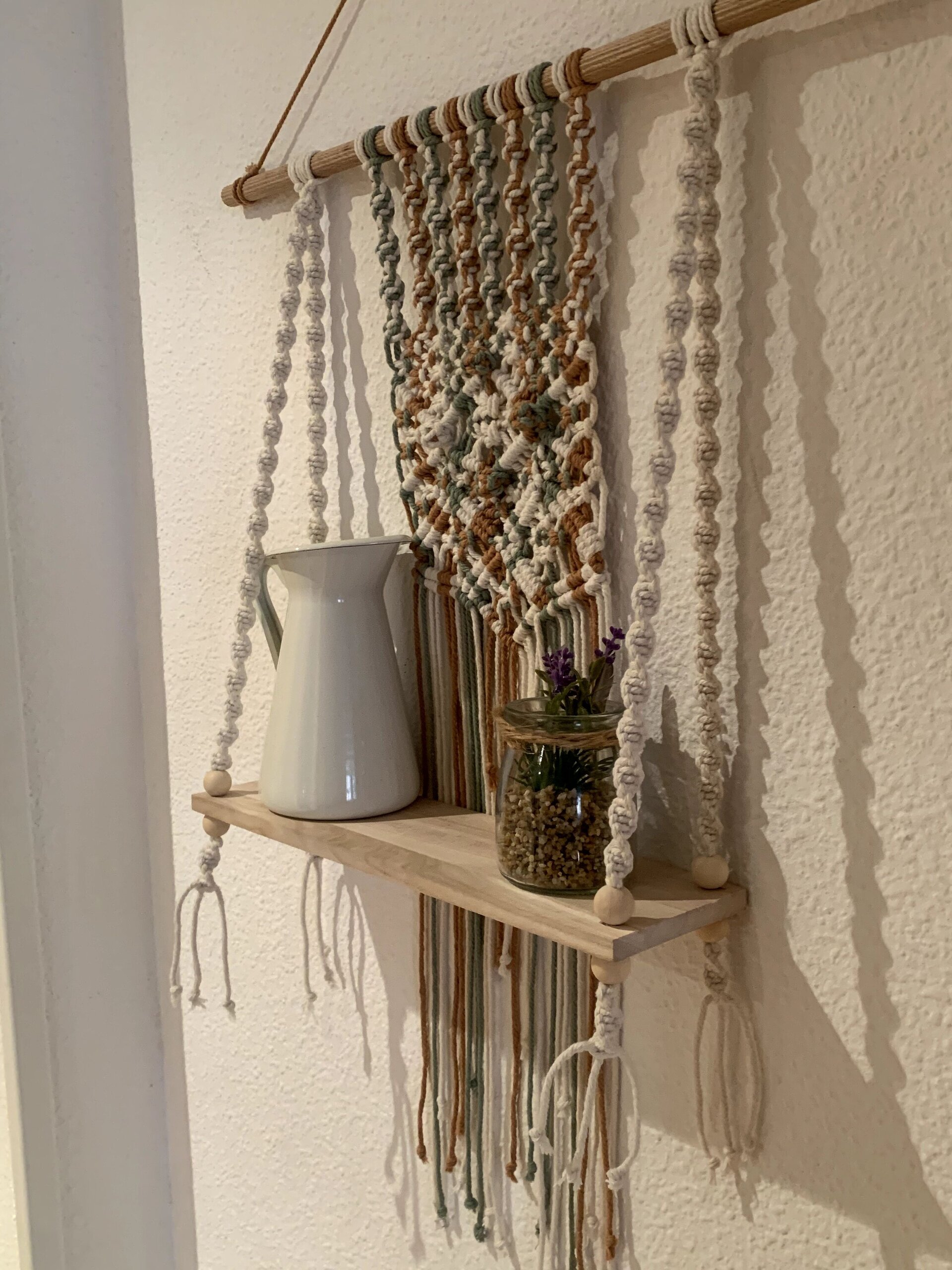 Tapiz Estante Beige, verde y camel - 2